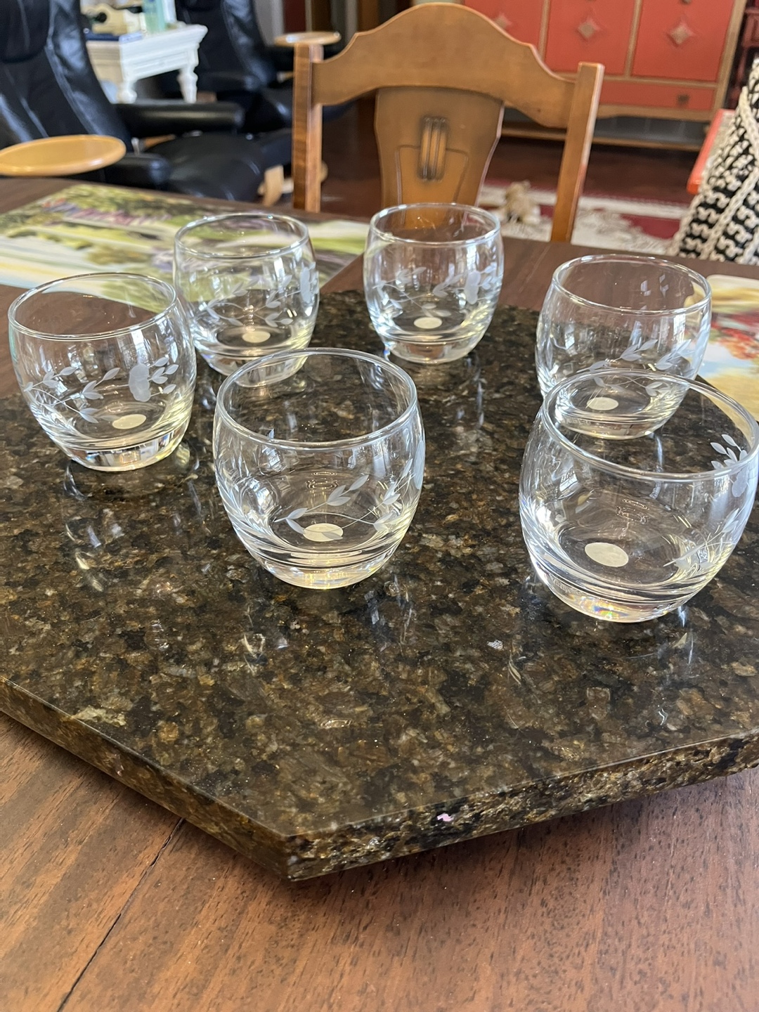 Six princess house drinking glasses