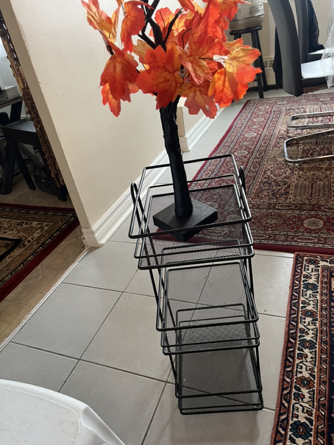 Three-Tier Black Metal Storage Rack - photo 2