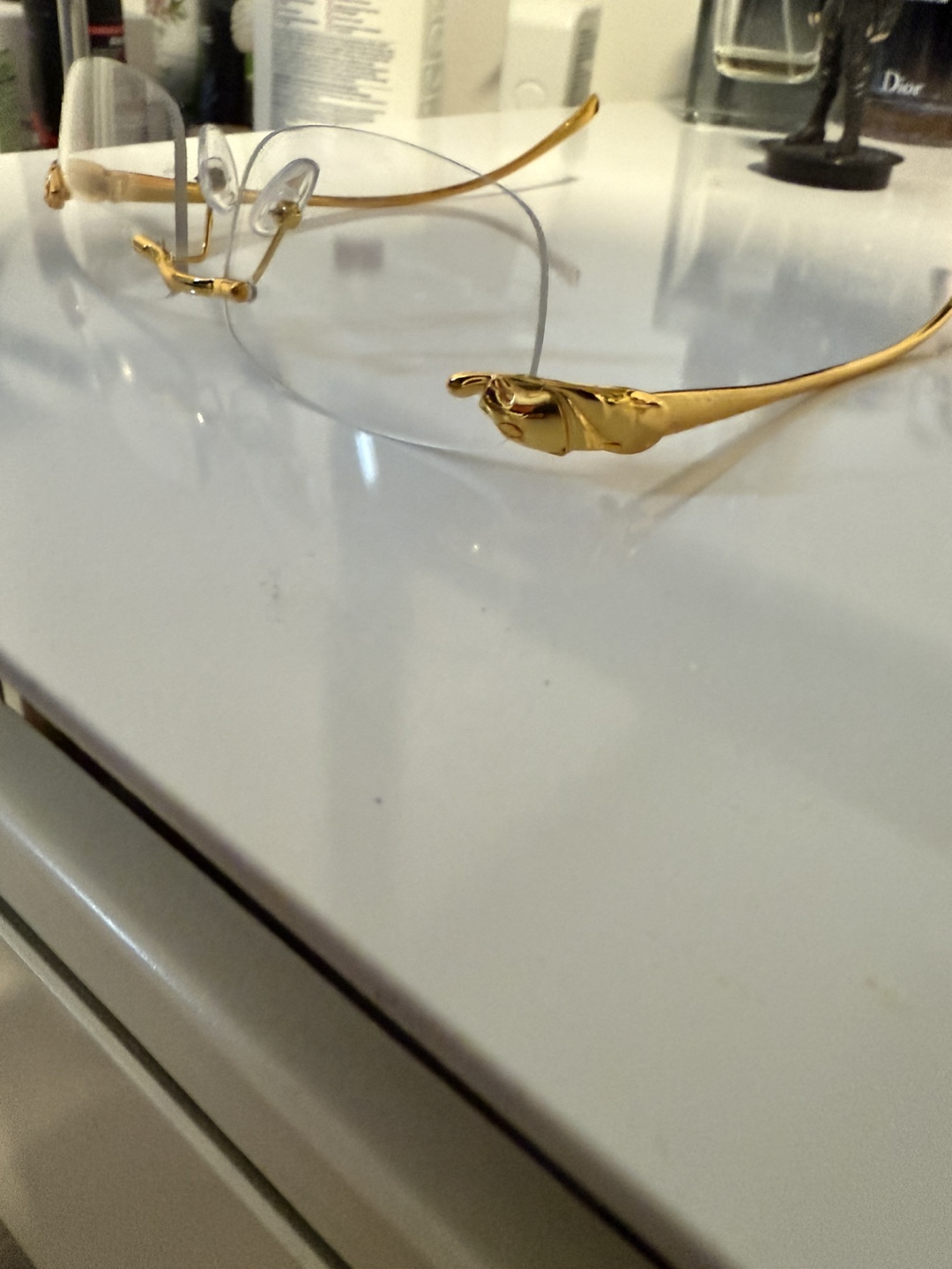 Vintage Cartier Gold Rimless Eyeglasses - photo 4