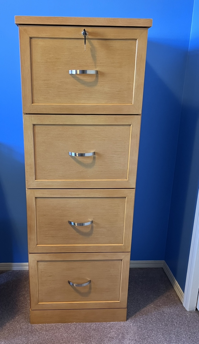 Four-Drawer Wooden Filing Cabinet - photo 2