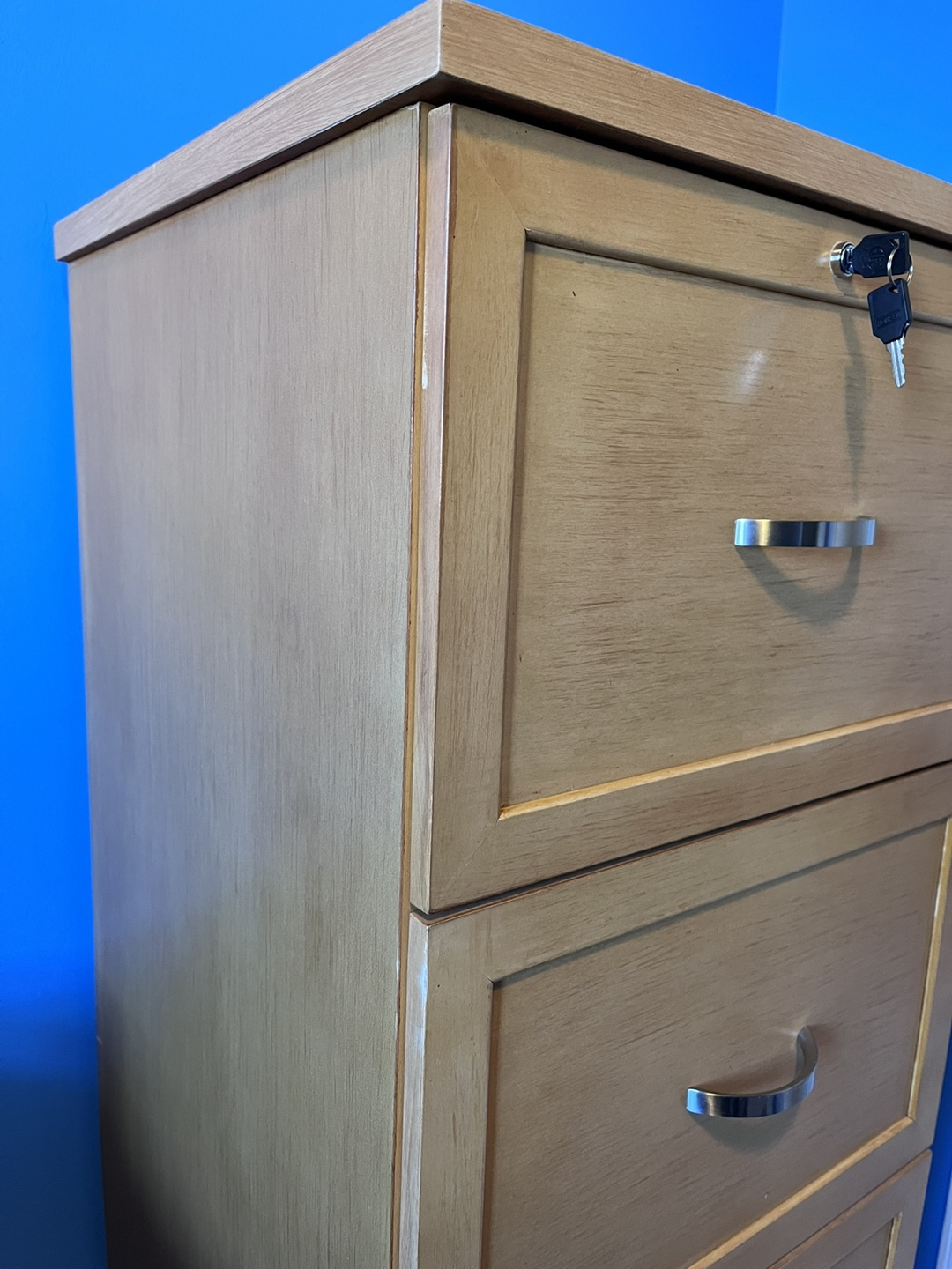 Four-Drawer Wooden Filing Cabinet