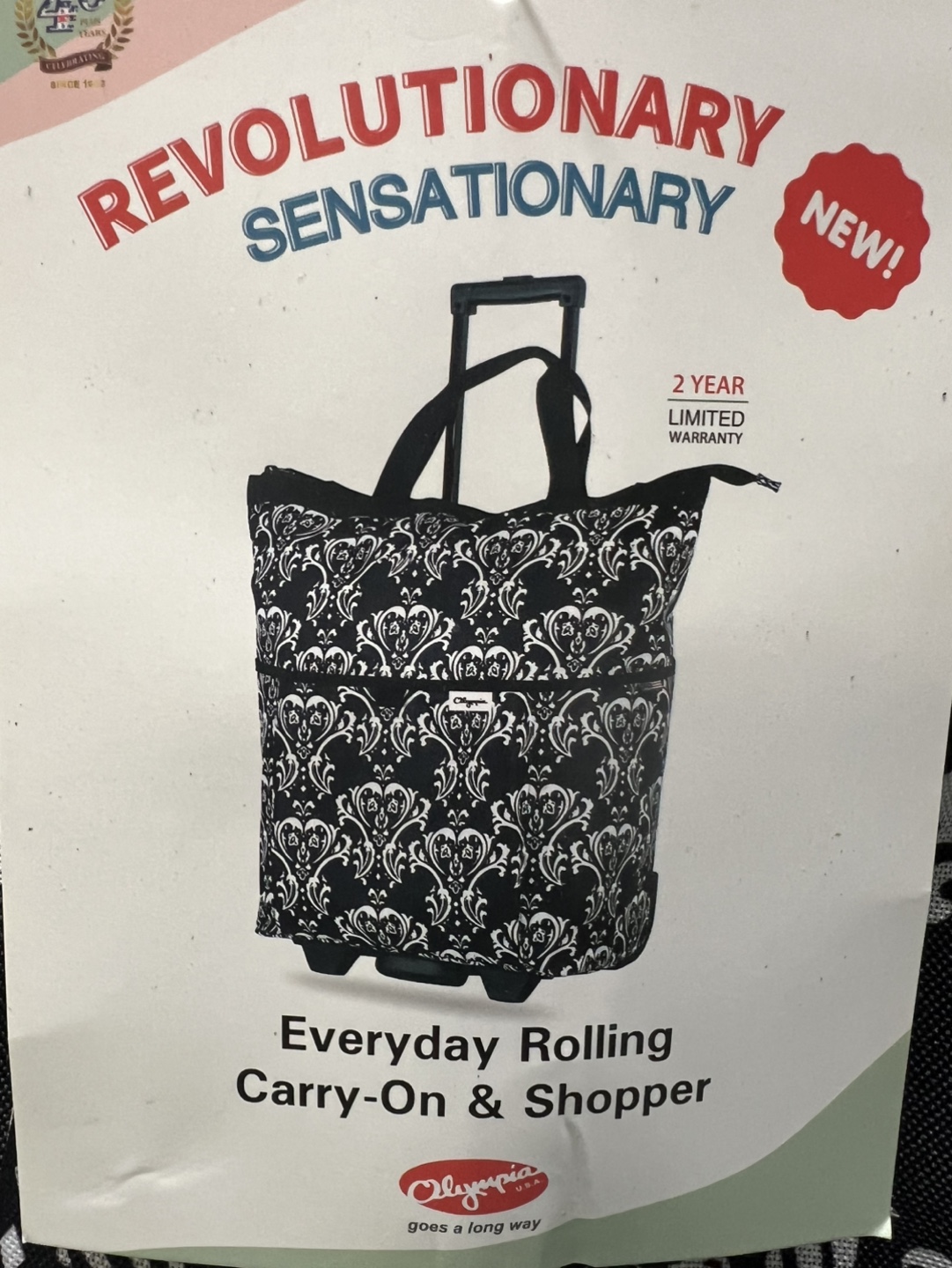 Olympia Everyday Rolling Carry-On & Shopper - Damask - photo 2