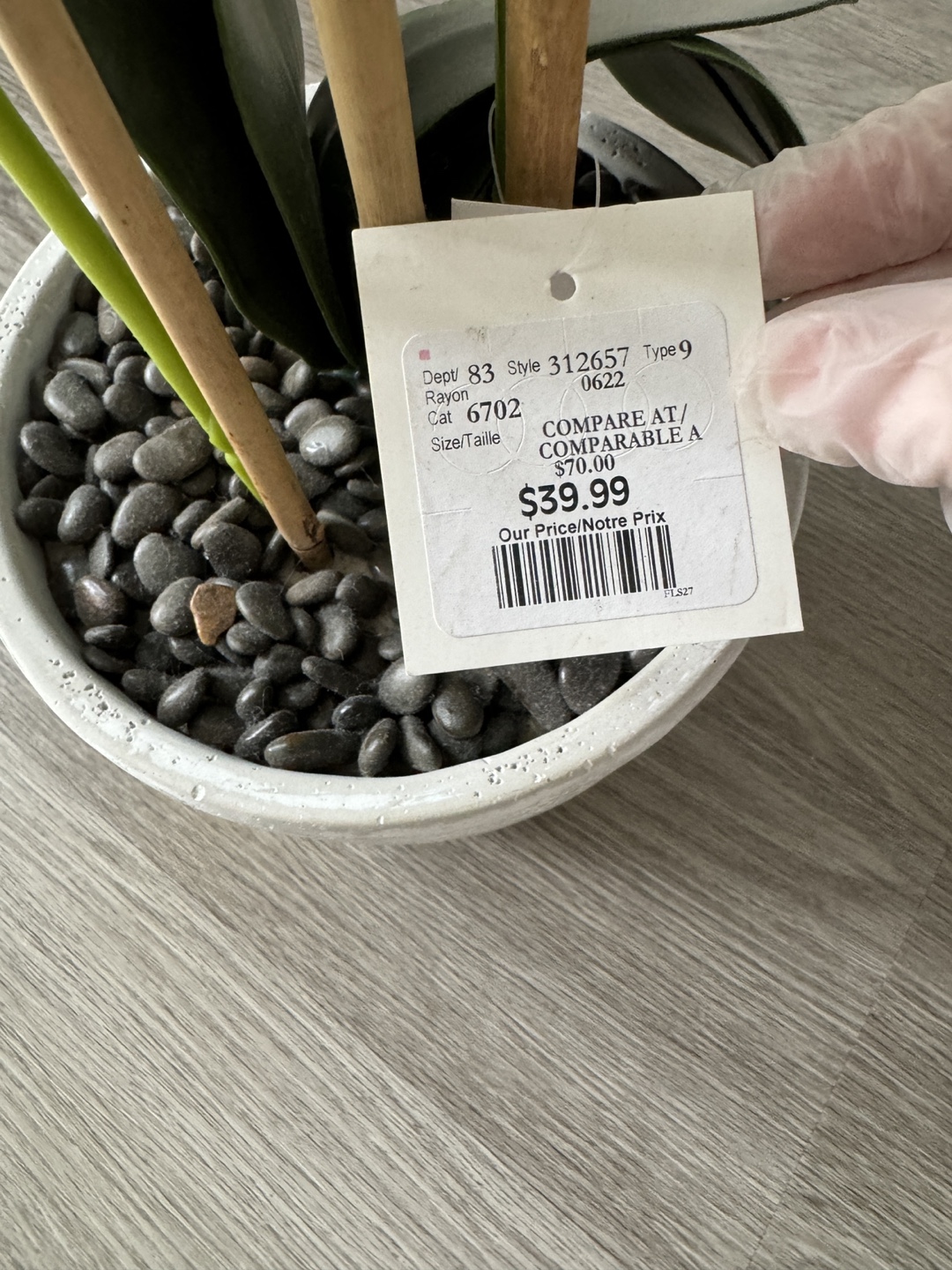 Artificial White Orchid Plant in Pot - photo 2