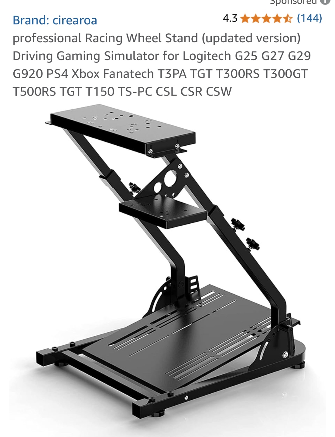 cireaora Professional Racing Wheel Stand (Updated Version)