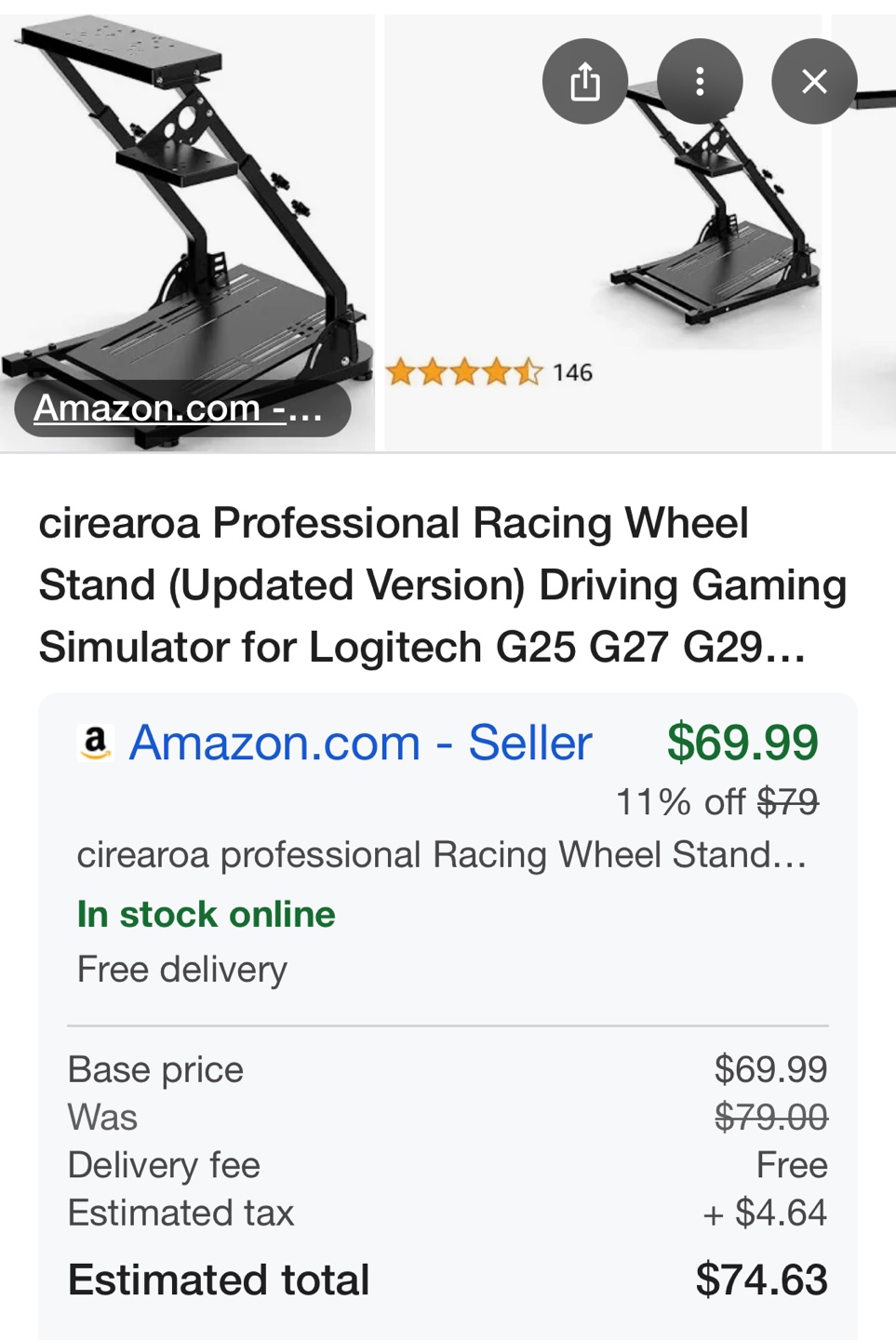 cireaora Professional Racing Wheel Stand (Updated Version) - photo 2