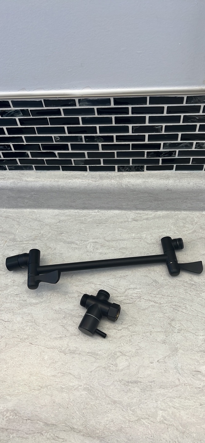 Black Matte Shower Faucet Set with Handheld Shower Head - photo 4