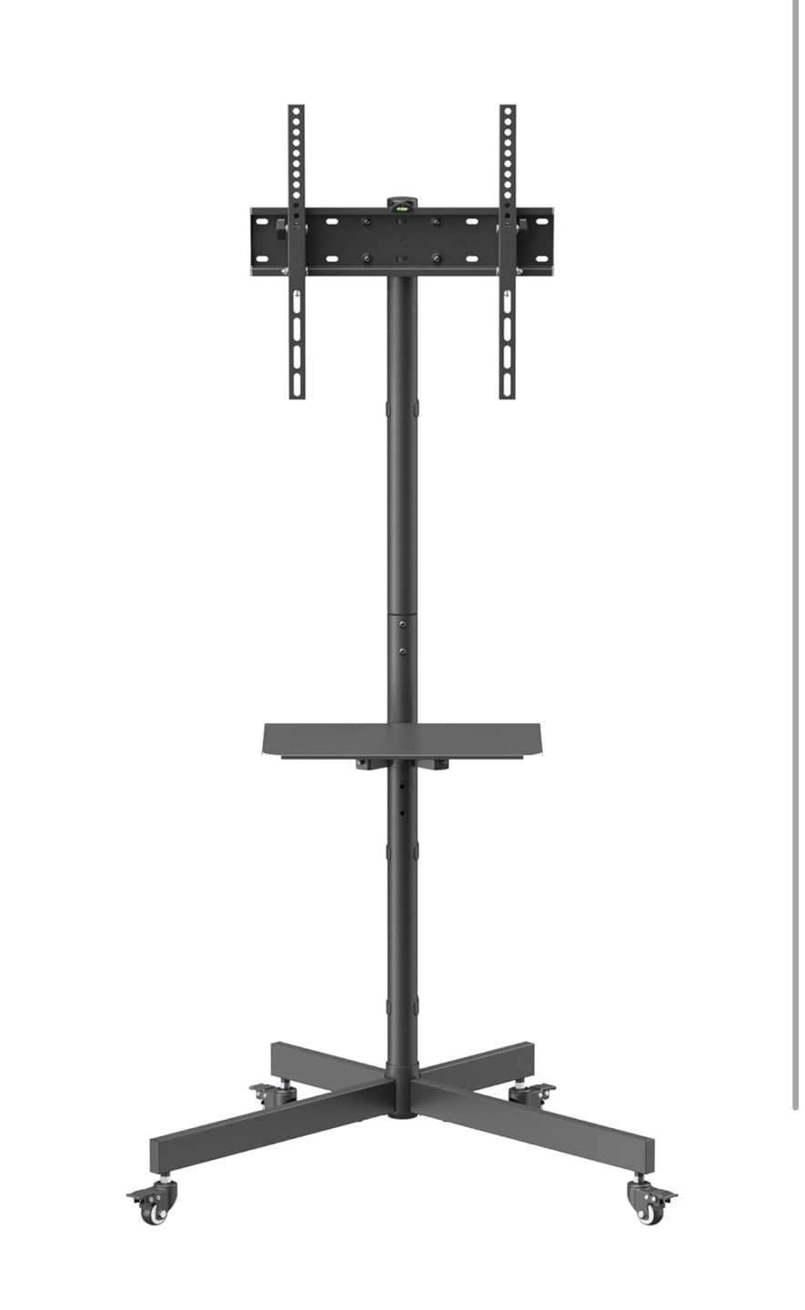 BONTEC Tilt Rolling TV Stand, Mobile TV Cart - photo 3