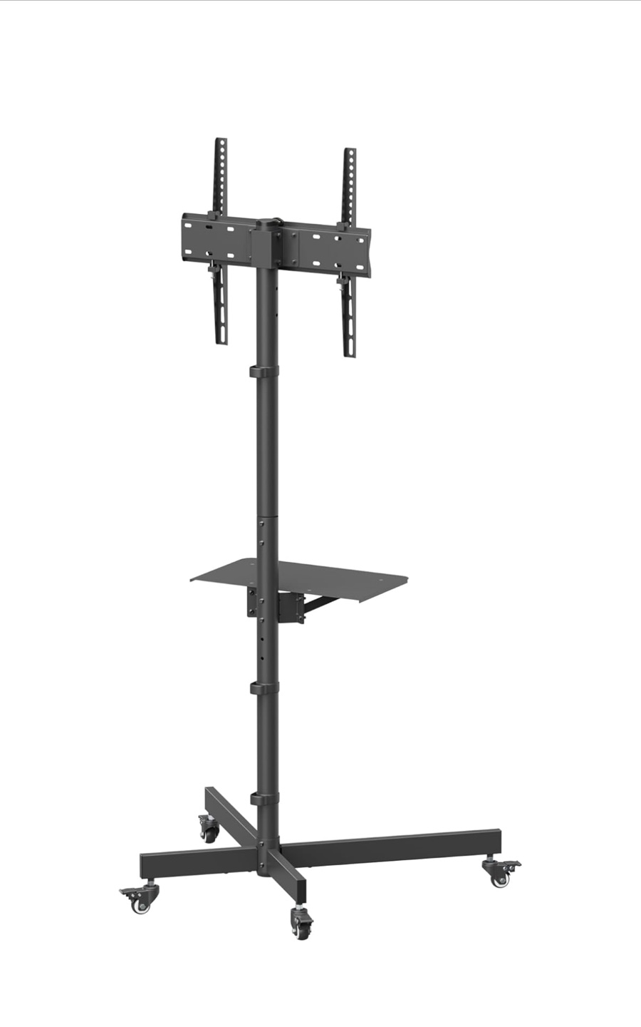 BONTEC Tilt Rolling TV Stand, Mobile TV Cart - photo 5