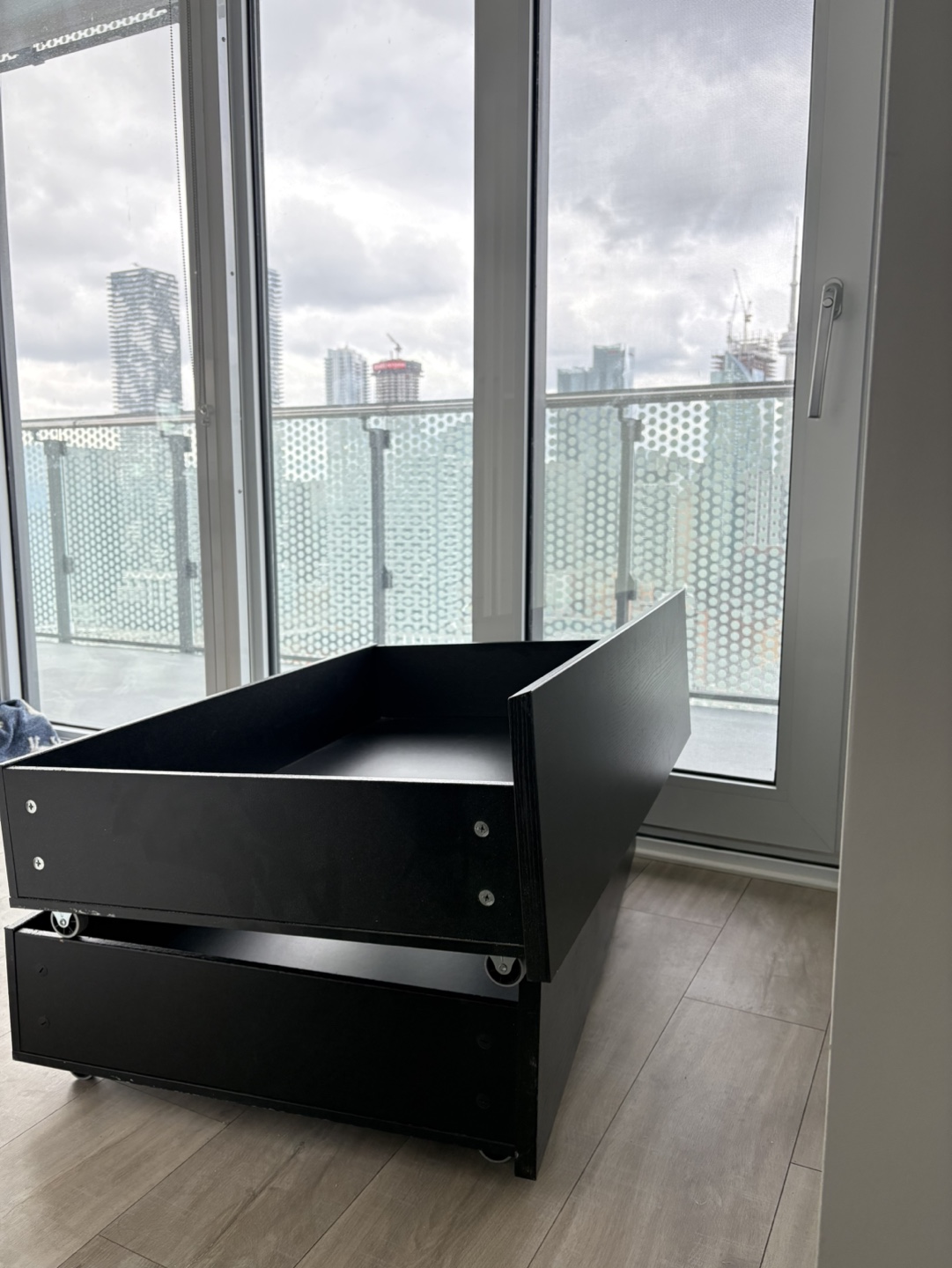Black Under-Bed Storage Drawers double sized