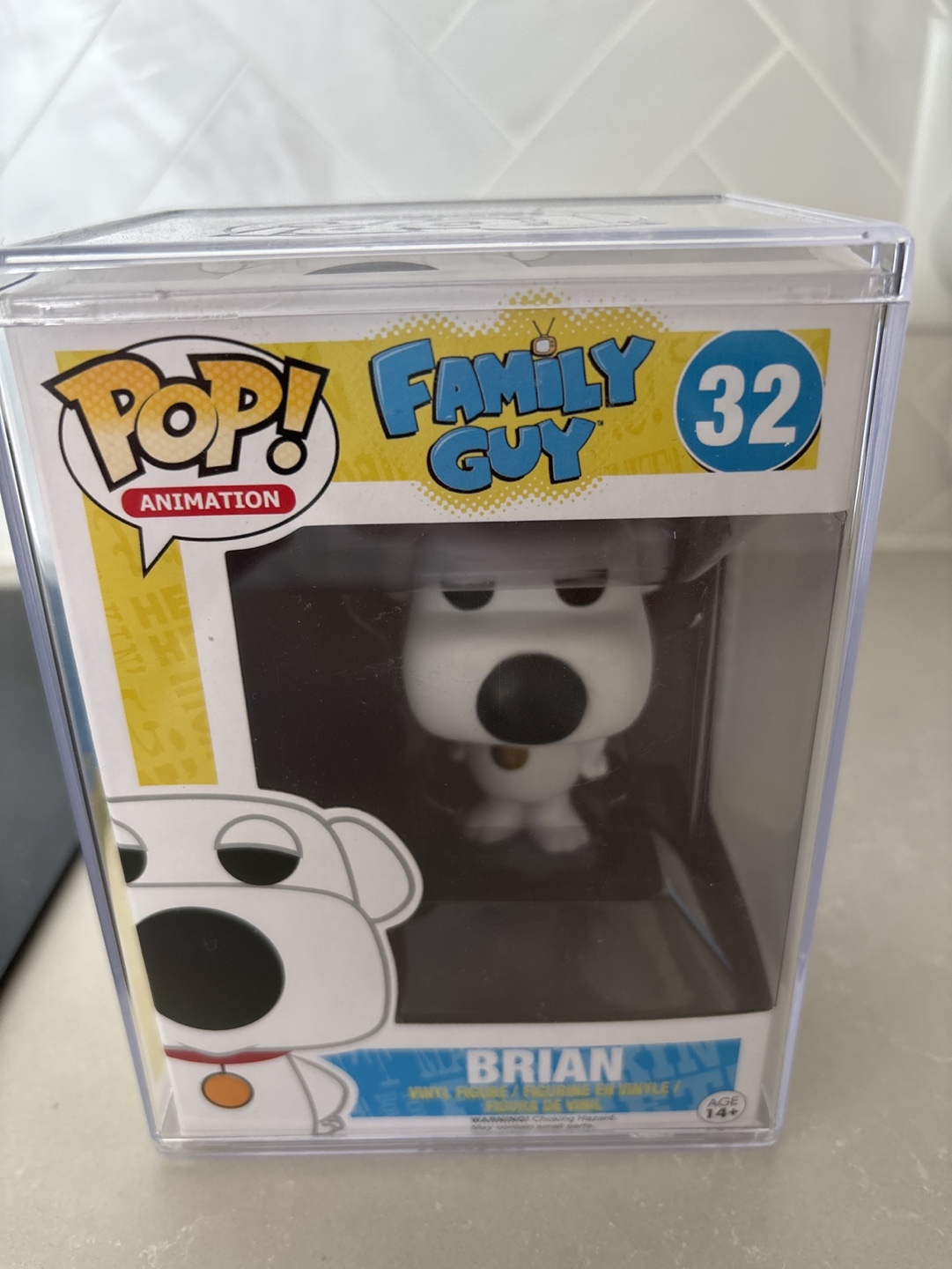 Family Guy Brian Pop! Vinyl Figure #32 in Protector