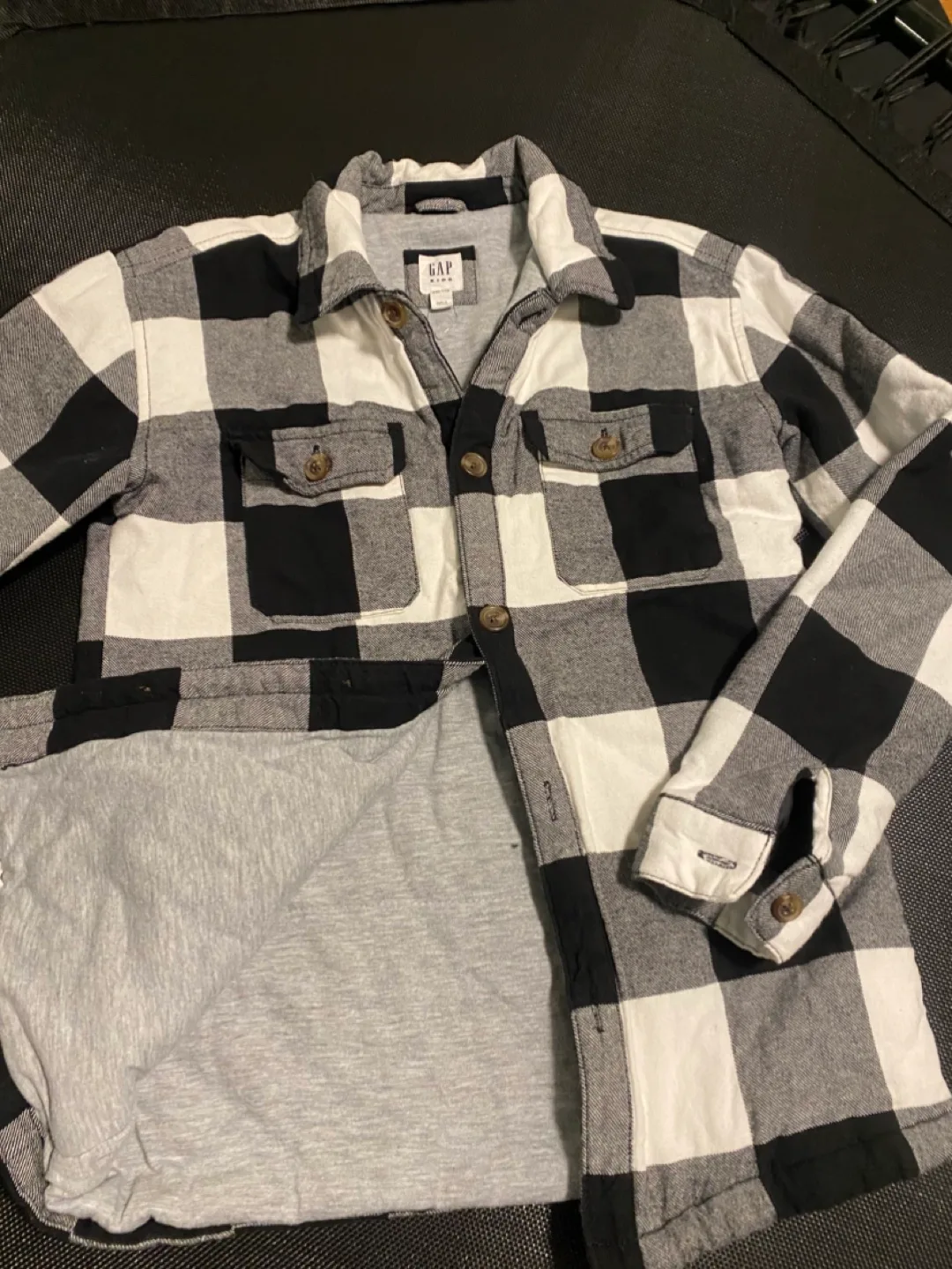 New Gap Kids XXL Flannel Shirt Jacket image indicator(4)
