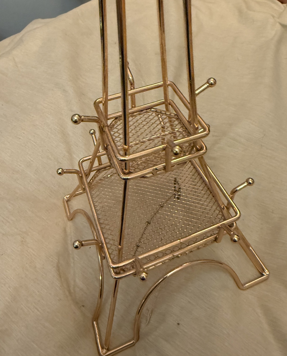 Gold Eiffel Tower Jewelry Stand - photo 3