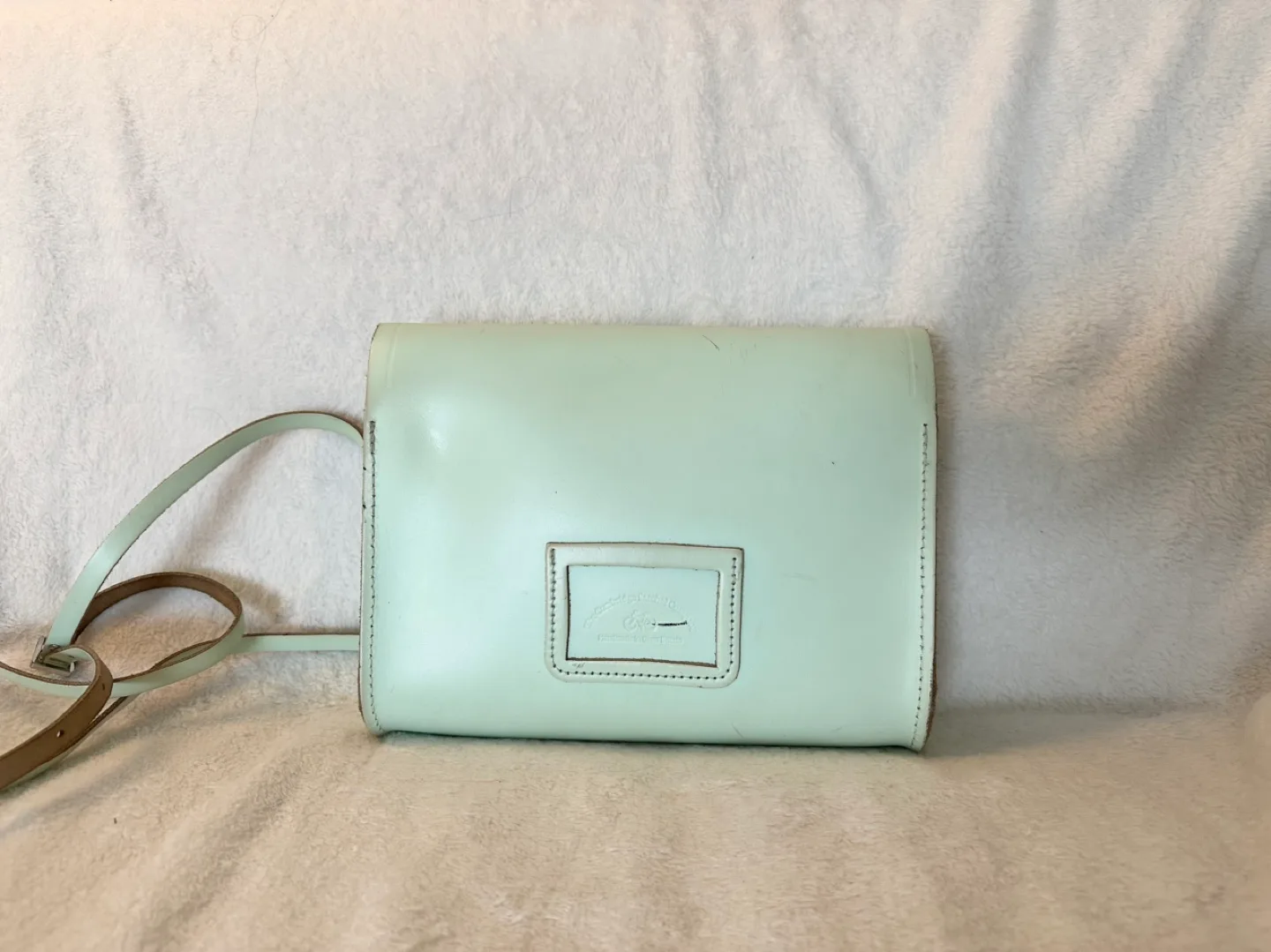 Cambridge Satchel Company Mint Green Leather Crossbody Bag image indicator(2)