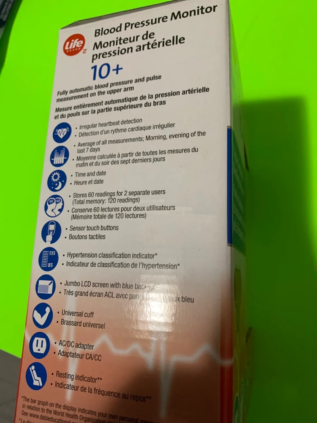 Life Brand Blood Pressure Monitor - 10+ Readings image indicator(2)