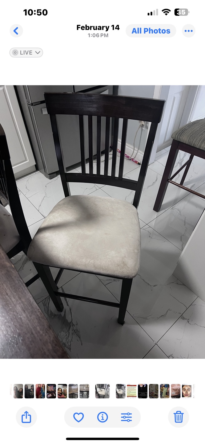 Dark Brown Kitchen Table and Four Chairs Set - photo 3