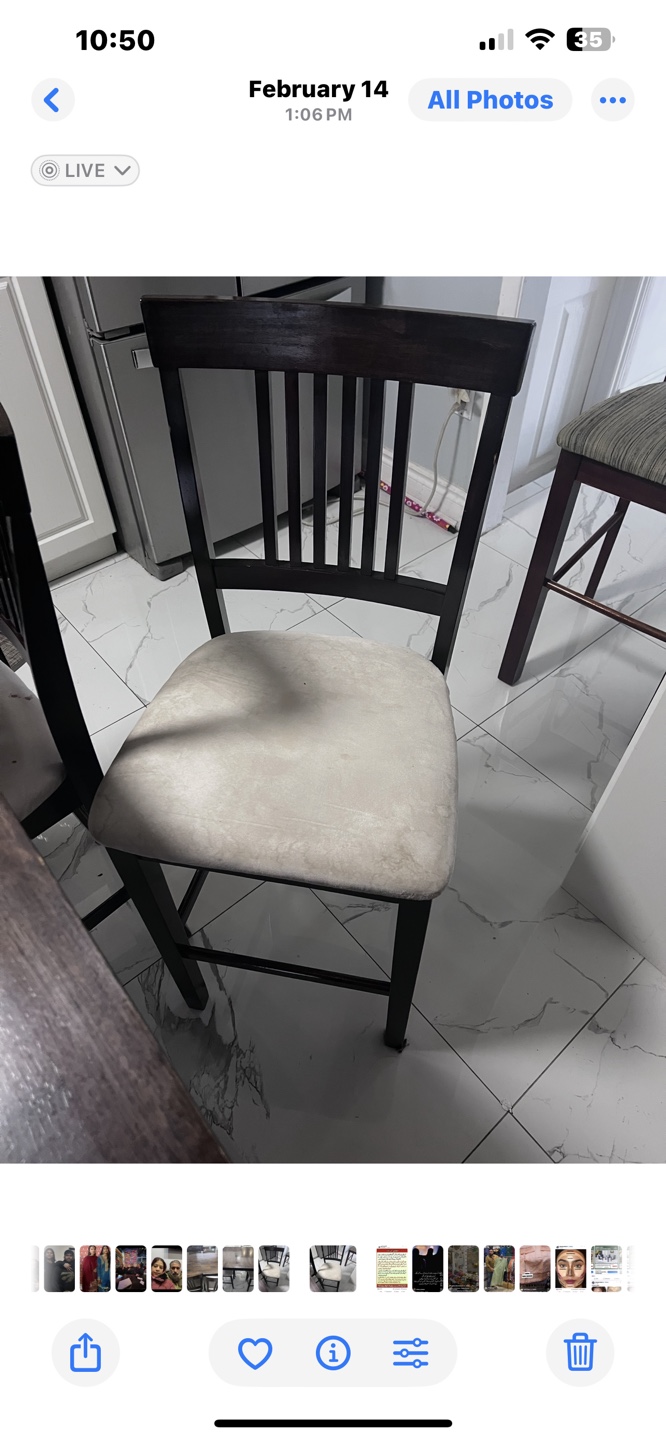 Dark Brown Kitchen Table and Four Chairs Set - photo 4
