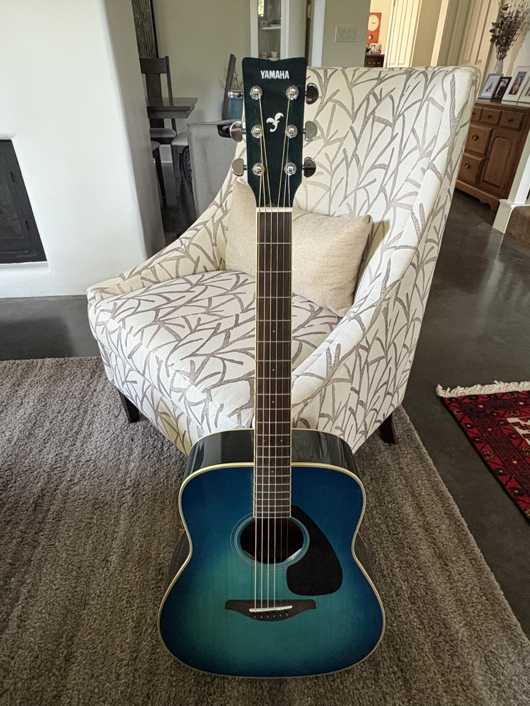 Yamaha FG820 Acoustic Guitar - Blue - photo 3