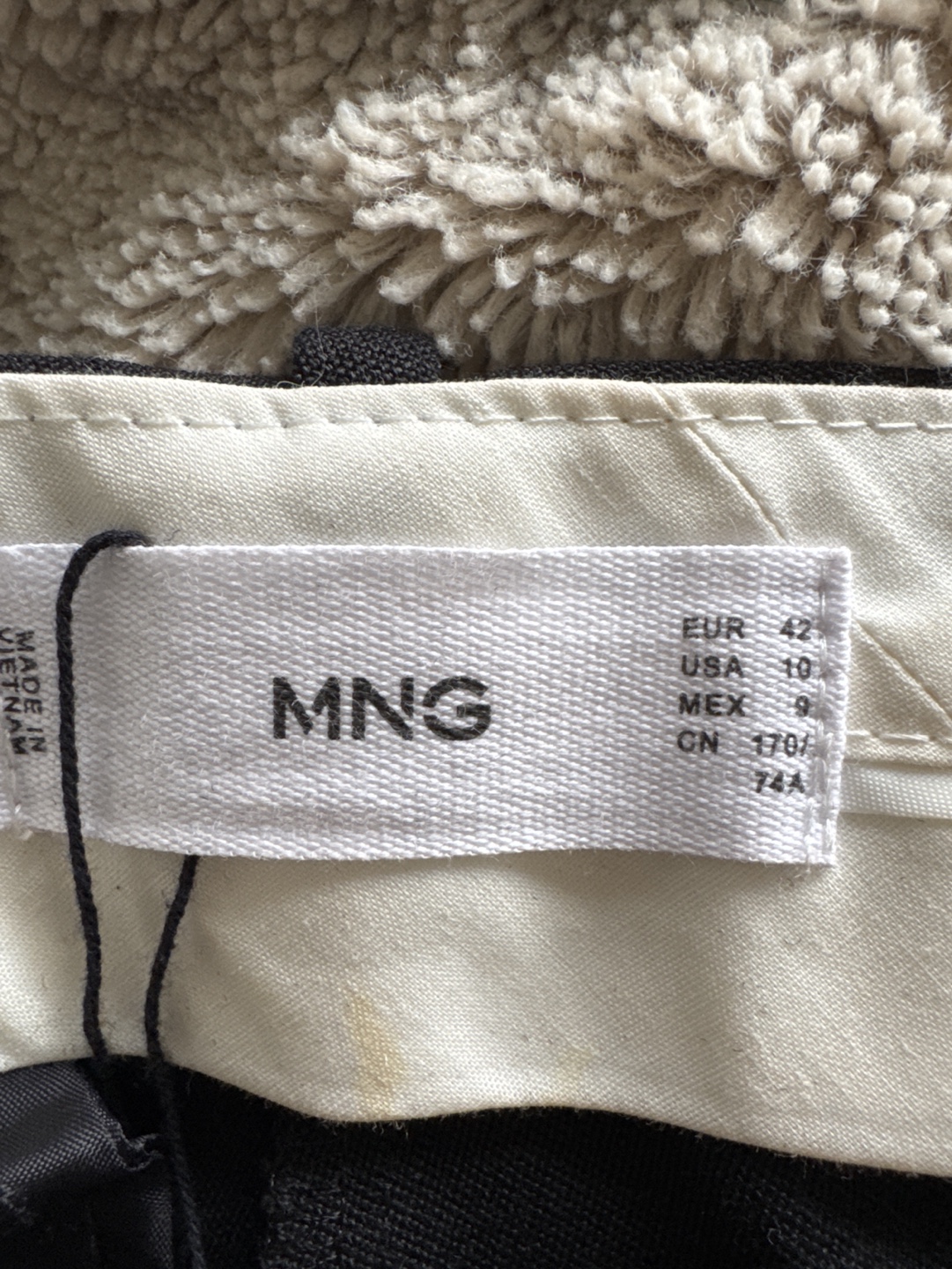 Mango Black High-Waisted Pleated Trousers - Size 10 - photo 2