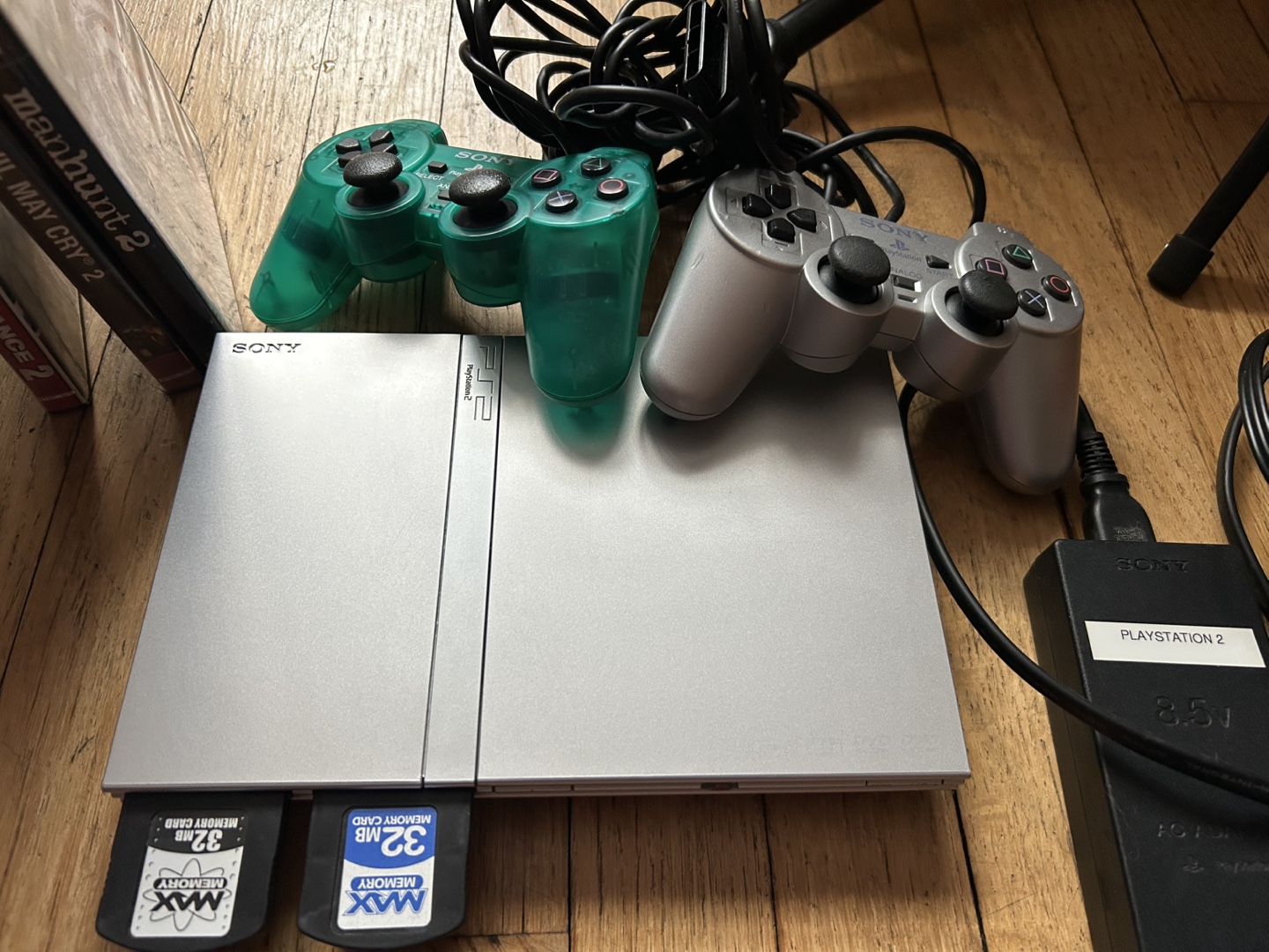 PlayStation 2 Slim Console Bundle with Games and Accessories