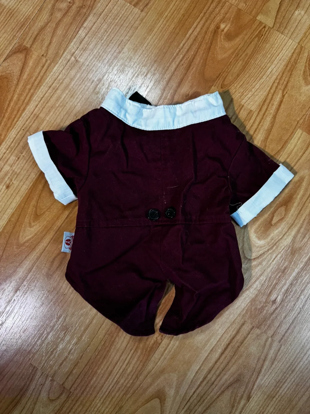 Adorable Maroon small Dog Tuxedo Outfit image indicator(2)