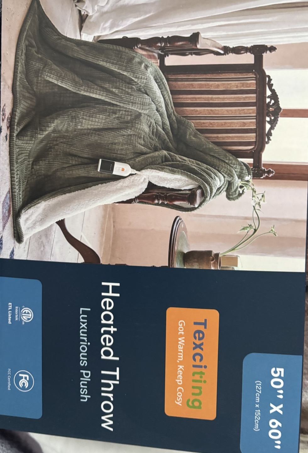 Texciting Heated Throw Blanket - 50" x 60"