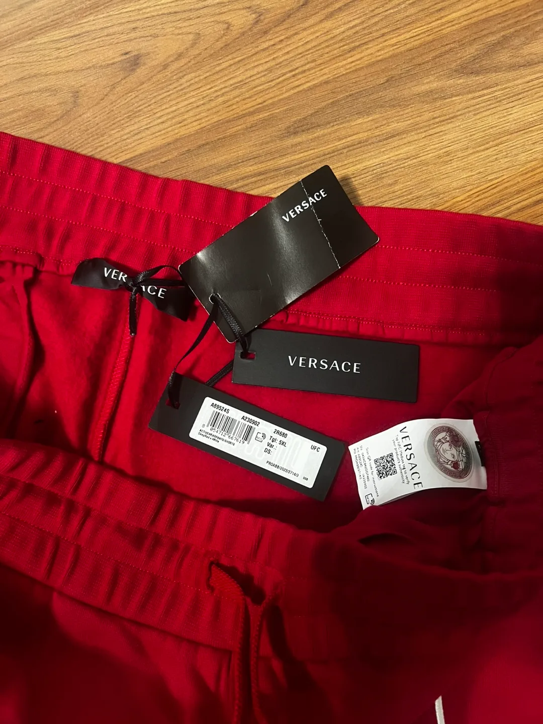 Authentic NWT Versace Men's Red Joggers image indicator(4)