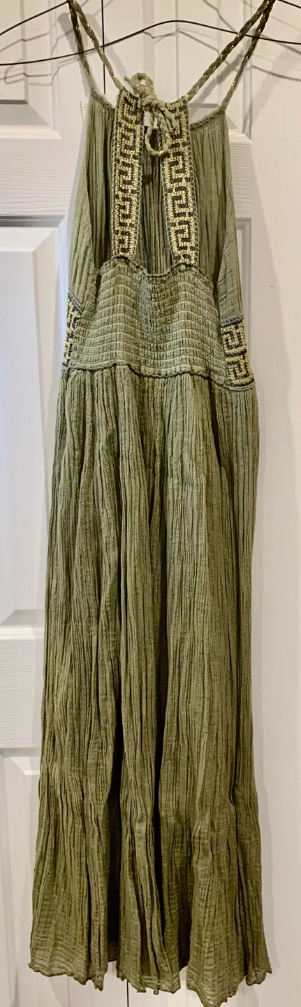 Grimani Greek Olive Green Maxi Dress (NWT) image indicator(2)