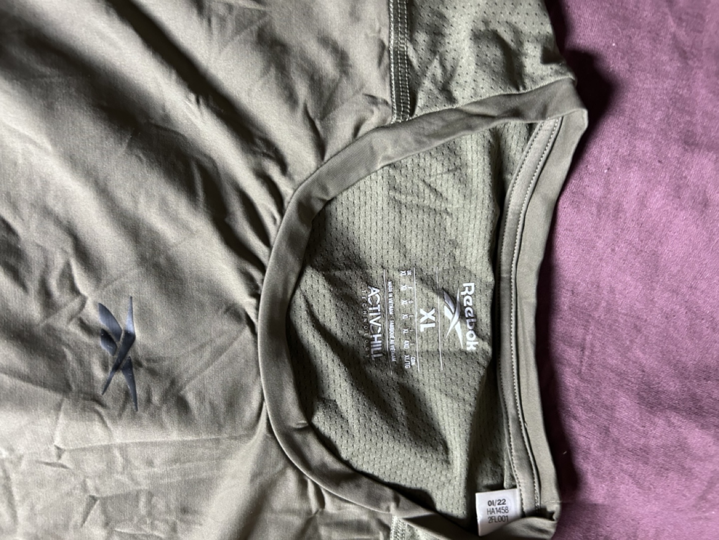 Reebok Active Chill T-Shirt - Olive Green - XL - photo 2