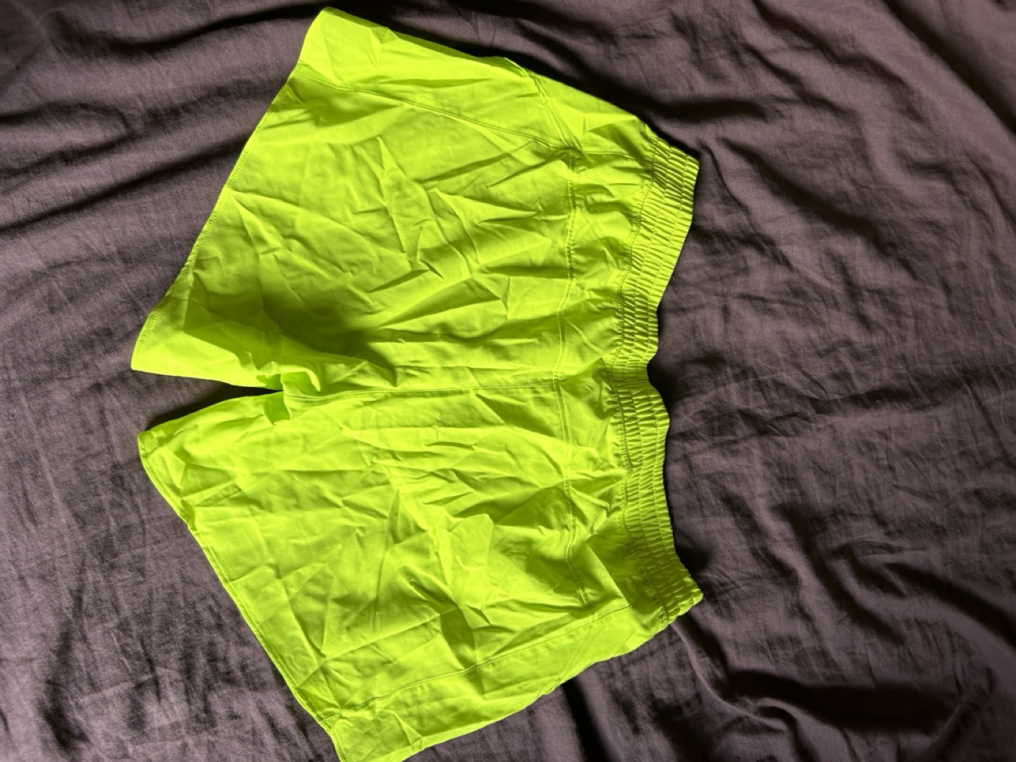 Neon Yellow Reebok Running Shorts - Size M