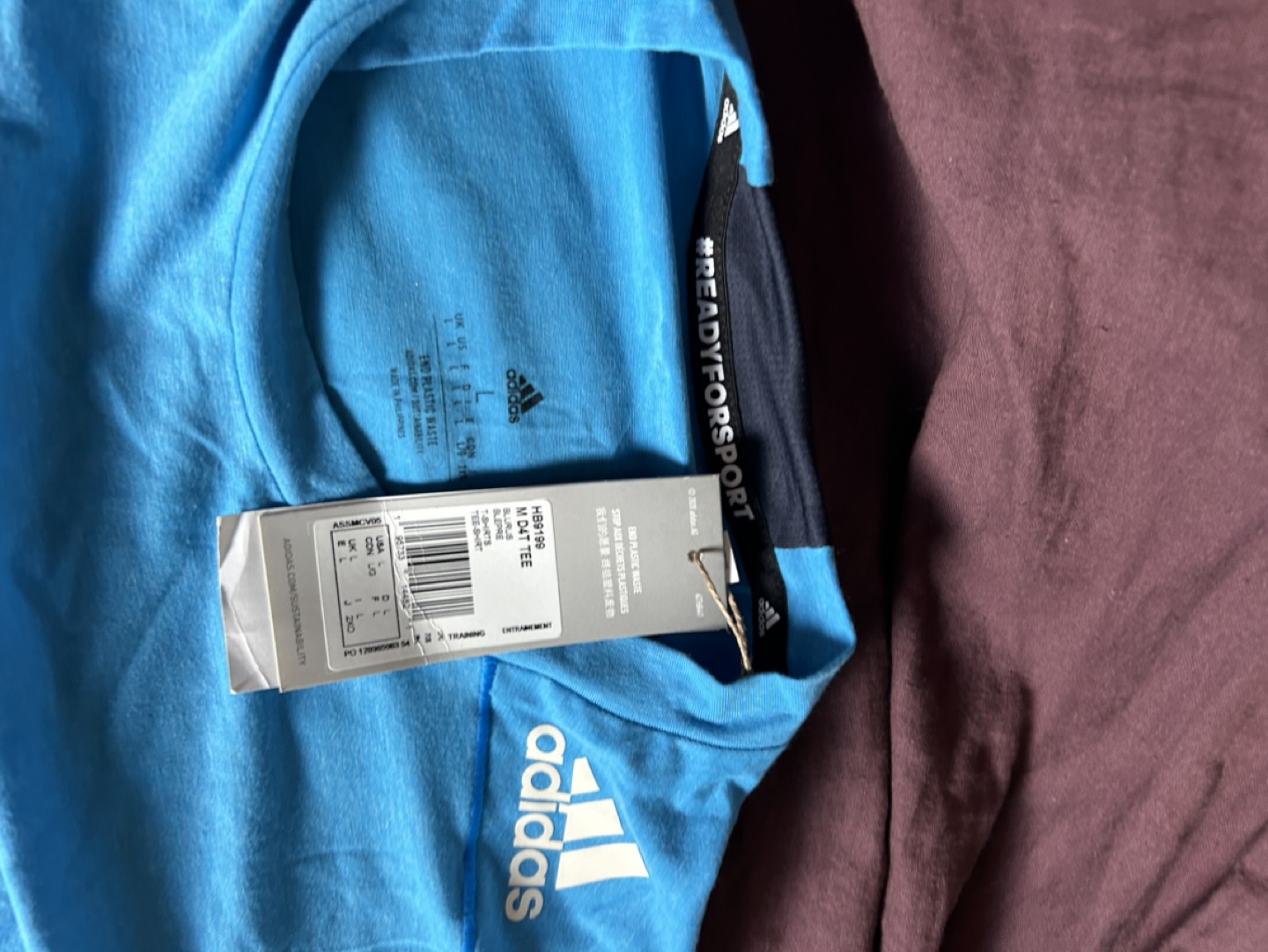 Adidas Men's Long Sleeve T-Shirt - Size M - Bright Blue - photo 2