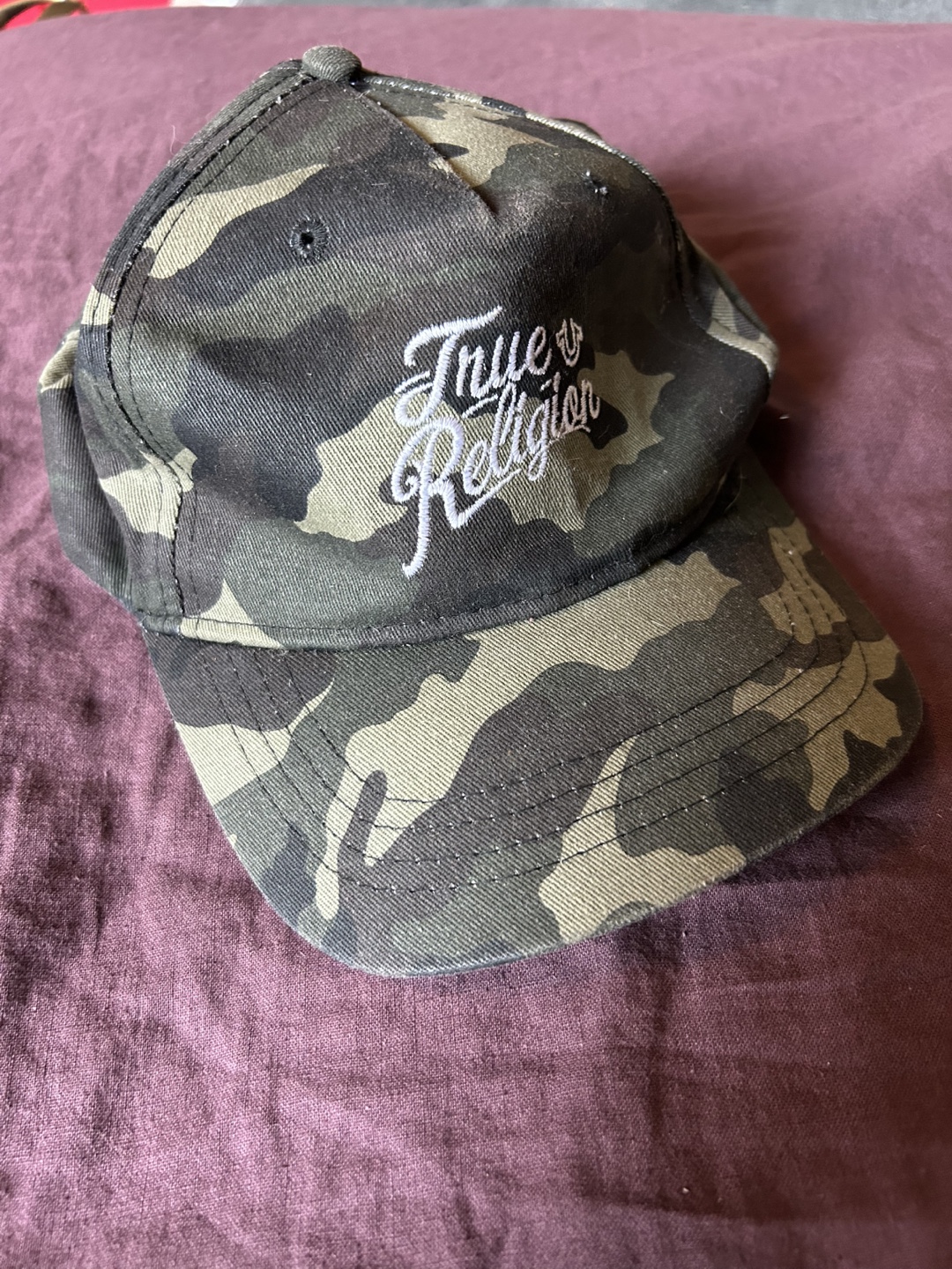 True Religion Brand Jeans Camo Baseball Cap