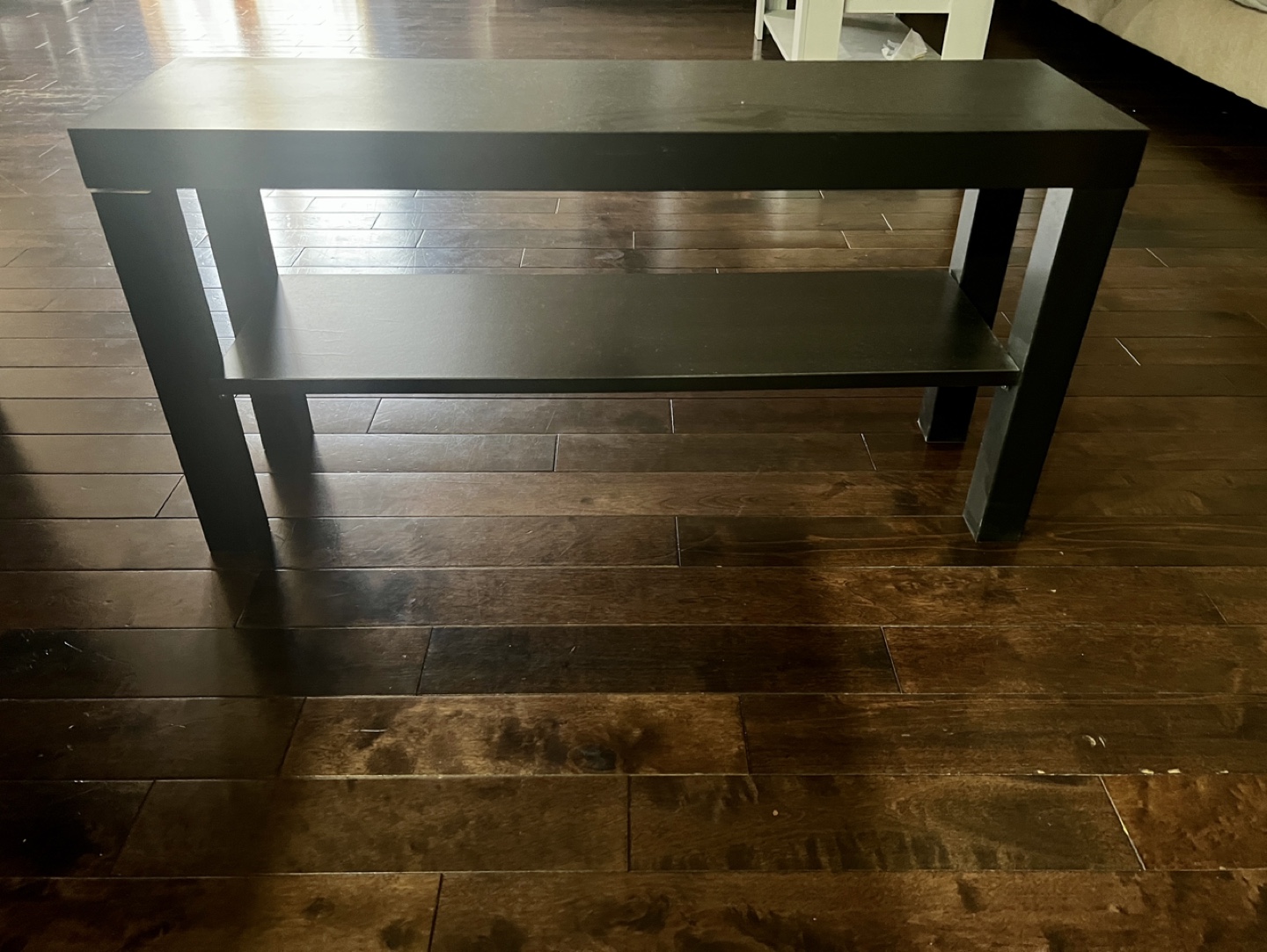 Black IKEA Lack tv bench