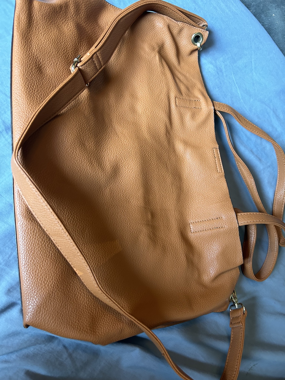 Light Brown Leather Tote Bag - photo 2