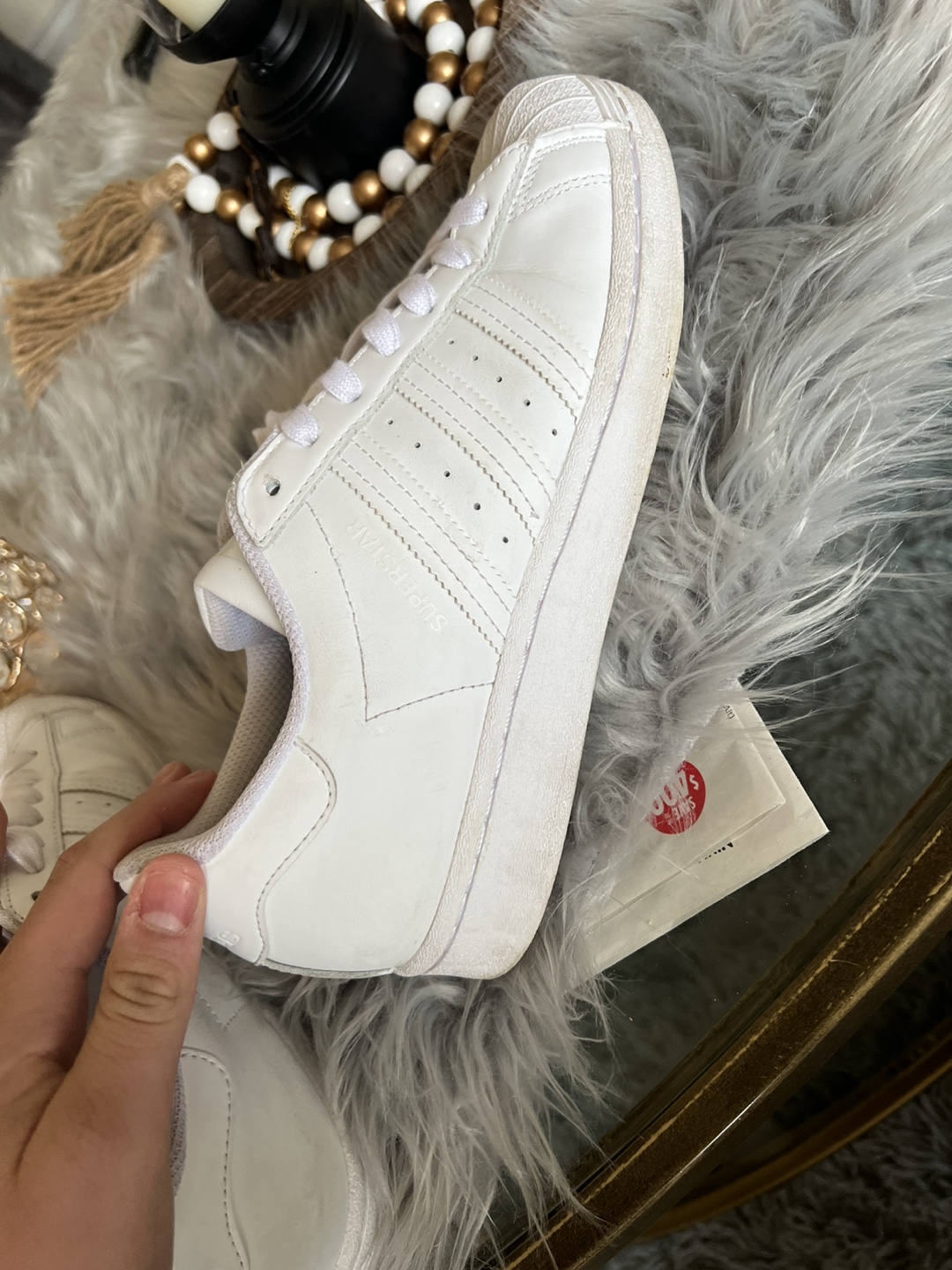 Adidas Superstar White Sneakers - Women's Size 8 - photo 2