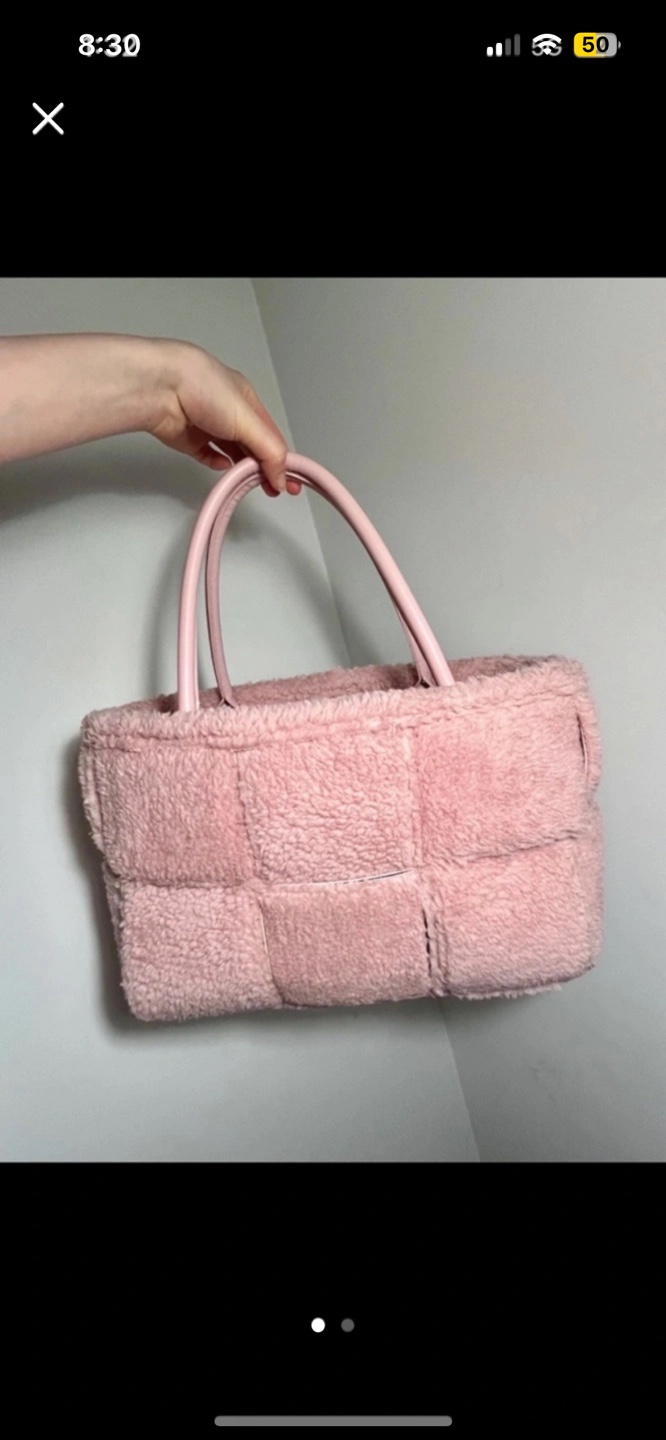 Pink Fluffy Bag and Matching Clutch