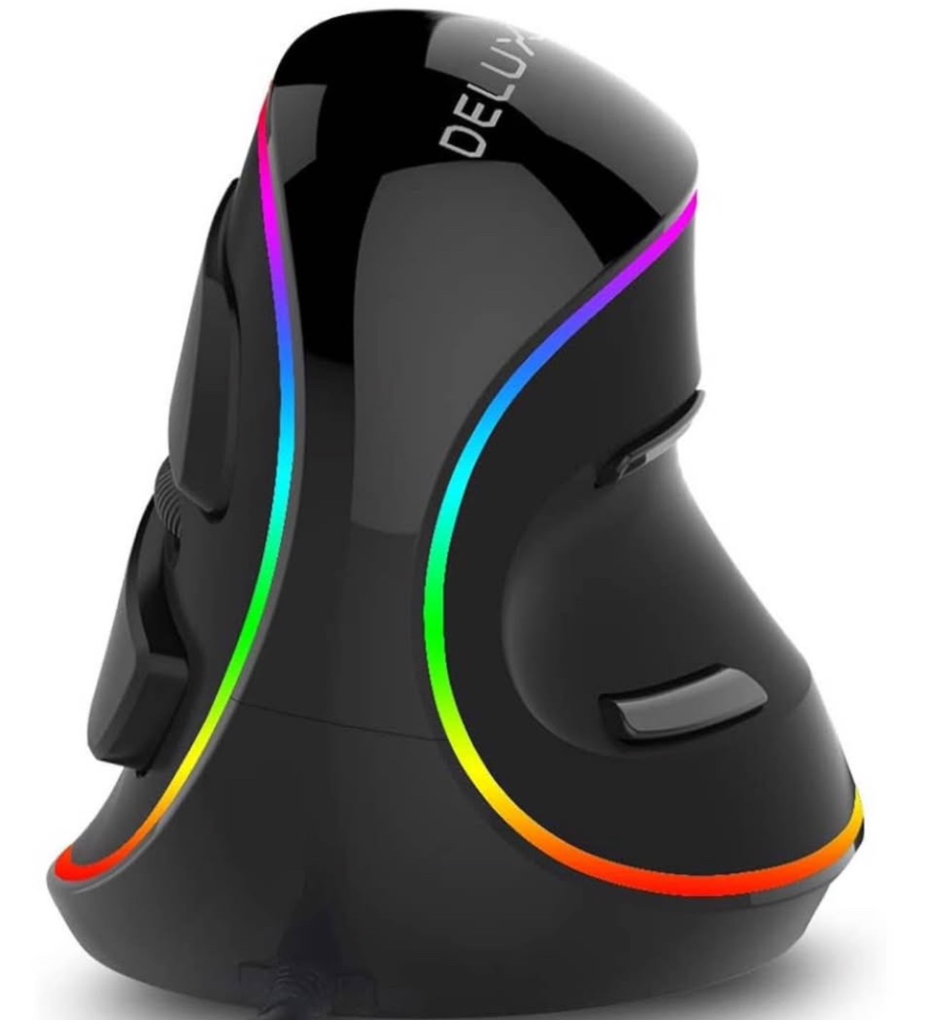 DELUX Ergonomic Vertical Mouse with RGB Lighting