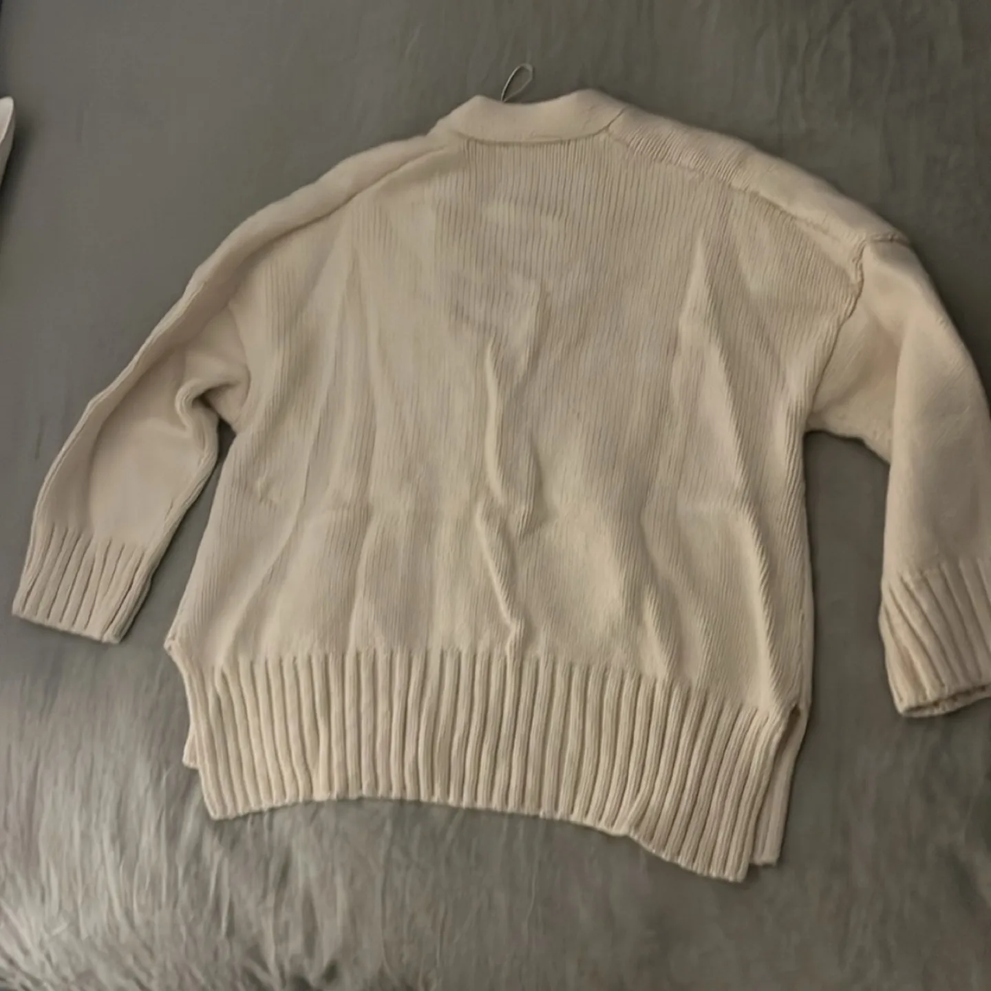 NWT Zara Cream Knit Cardigan - Size M image indicator(3)