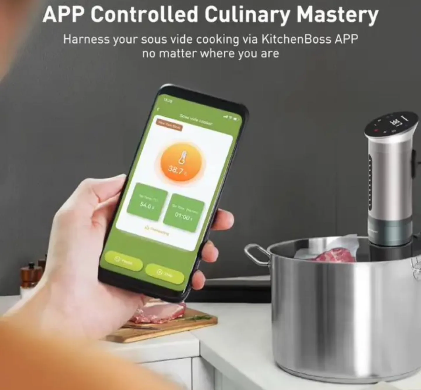 KitchenBoss Sous Vide Cooker with App Control image indicator(2)