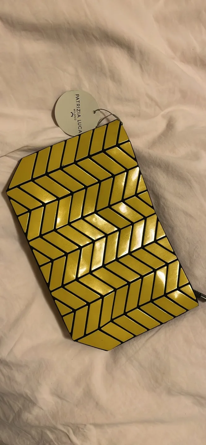 Patrizialuca Milano Yellow Geometric Clutch thumbnail