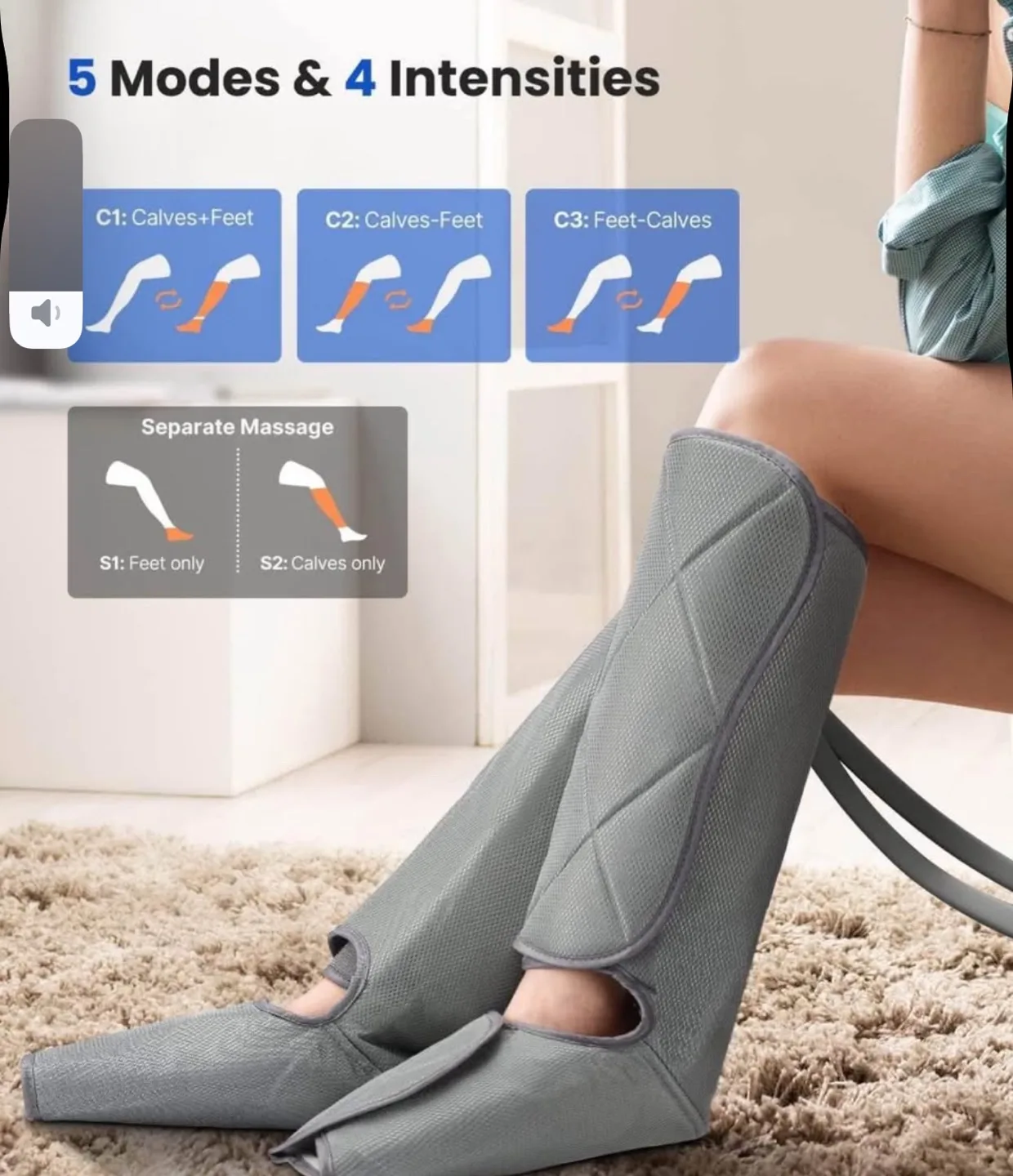 RENPHO Air Compression Foot and Calf Massager image indicator(3)