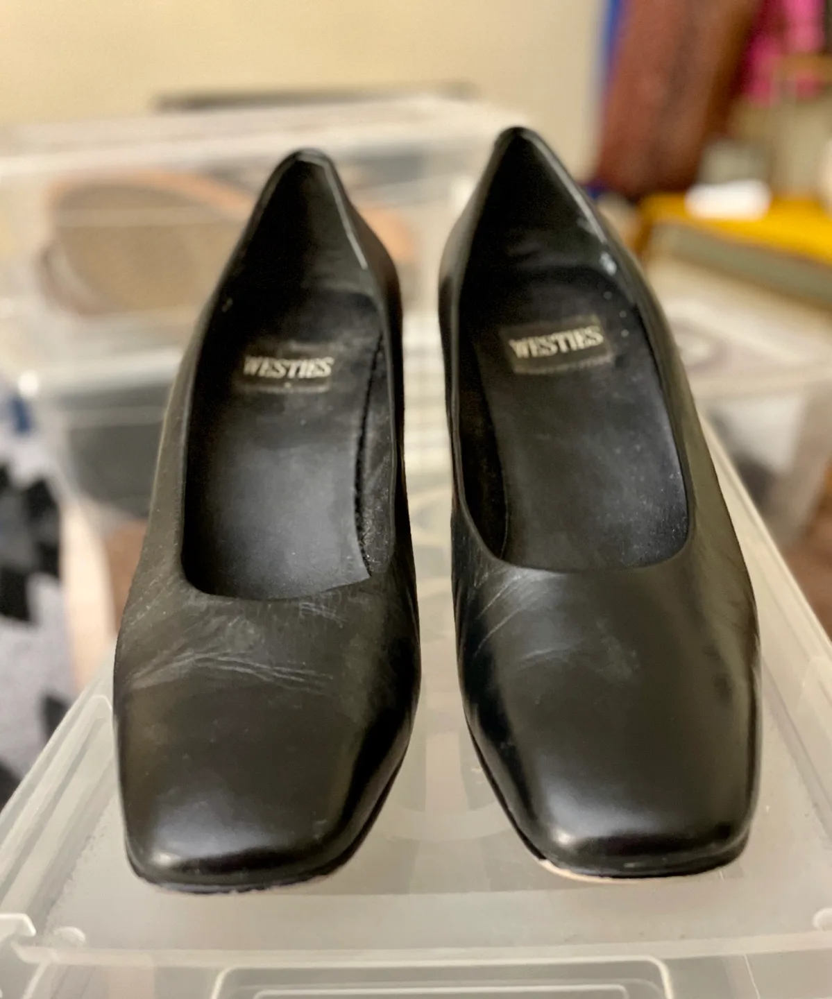 Westies Black Leather Heels image indicator(3)