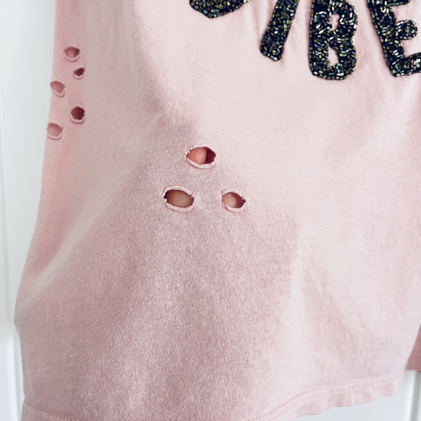 Guess Pink Beaded Vagabond Vibes T-Shirt - photo 3