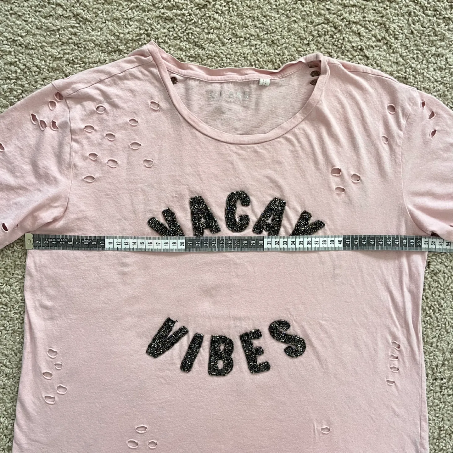 Guess Pink Beaded Vagabond Vibes T-Shirt image indicator(8)
