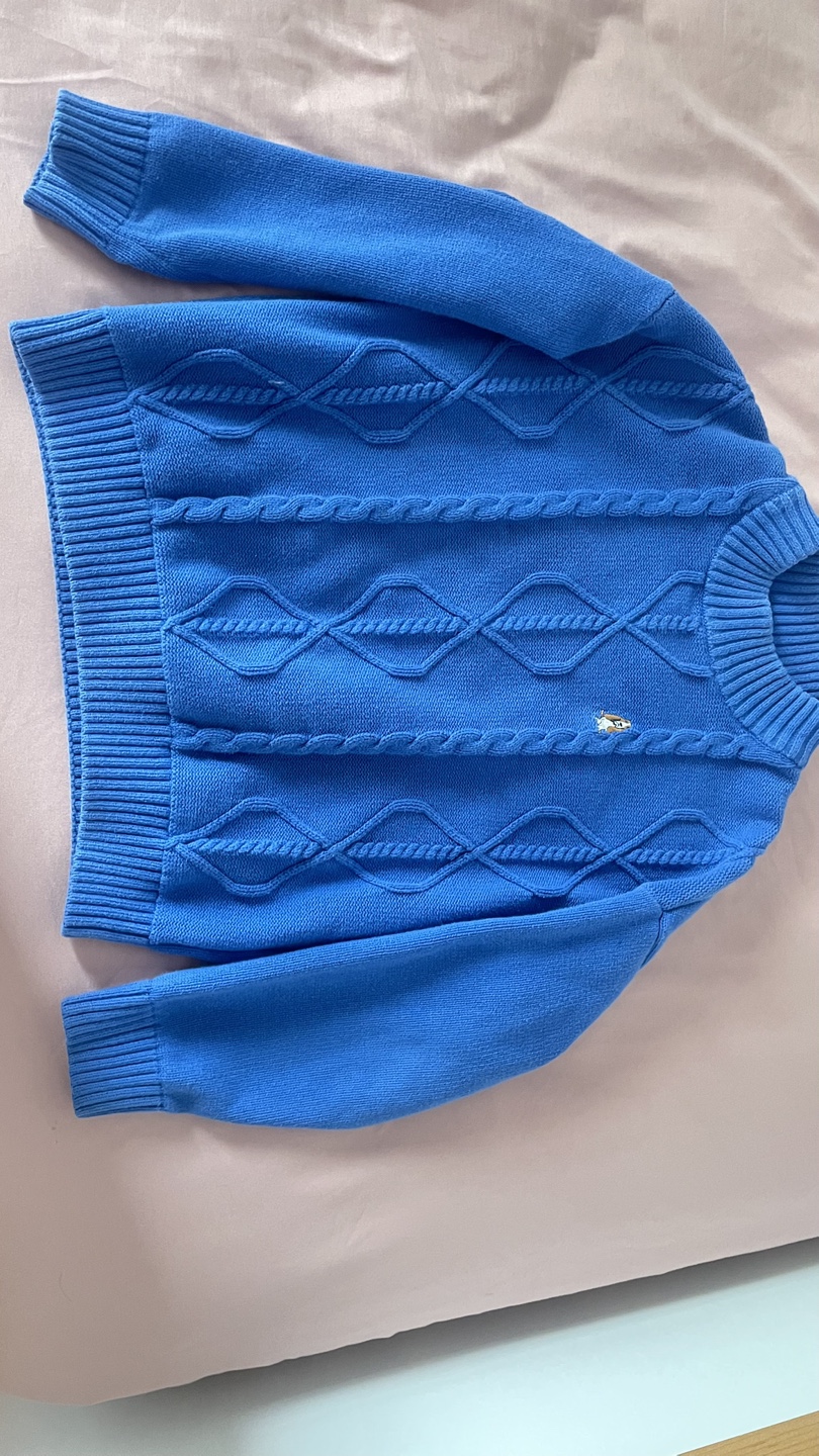 Kid's Blue Cable Hush Puppy Knit Sweater