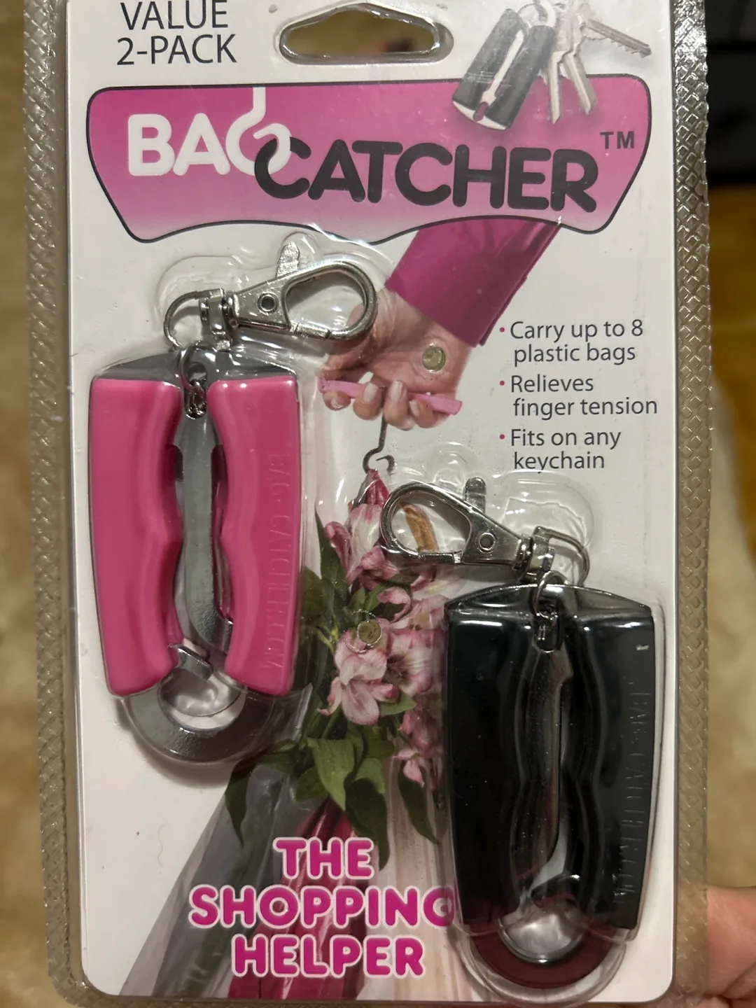 💚#freecycle Bagcatcher Keychain Shopping Helper - 2 Pack thumbnail