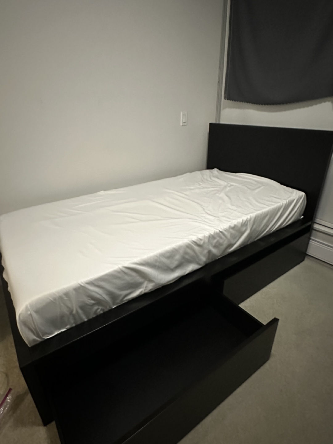 IKEA MALM Black Twin-Size Bed Frame with Storage - photo 2