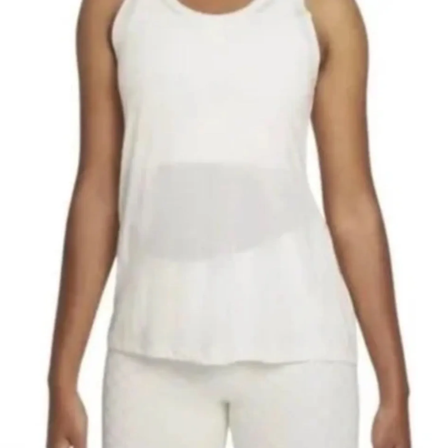 NEW*Nike Yoga Crossover Tank Top - Size M - White image indicator(4)