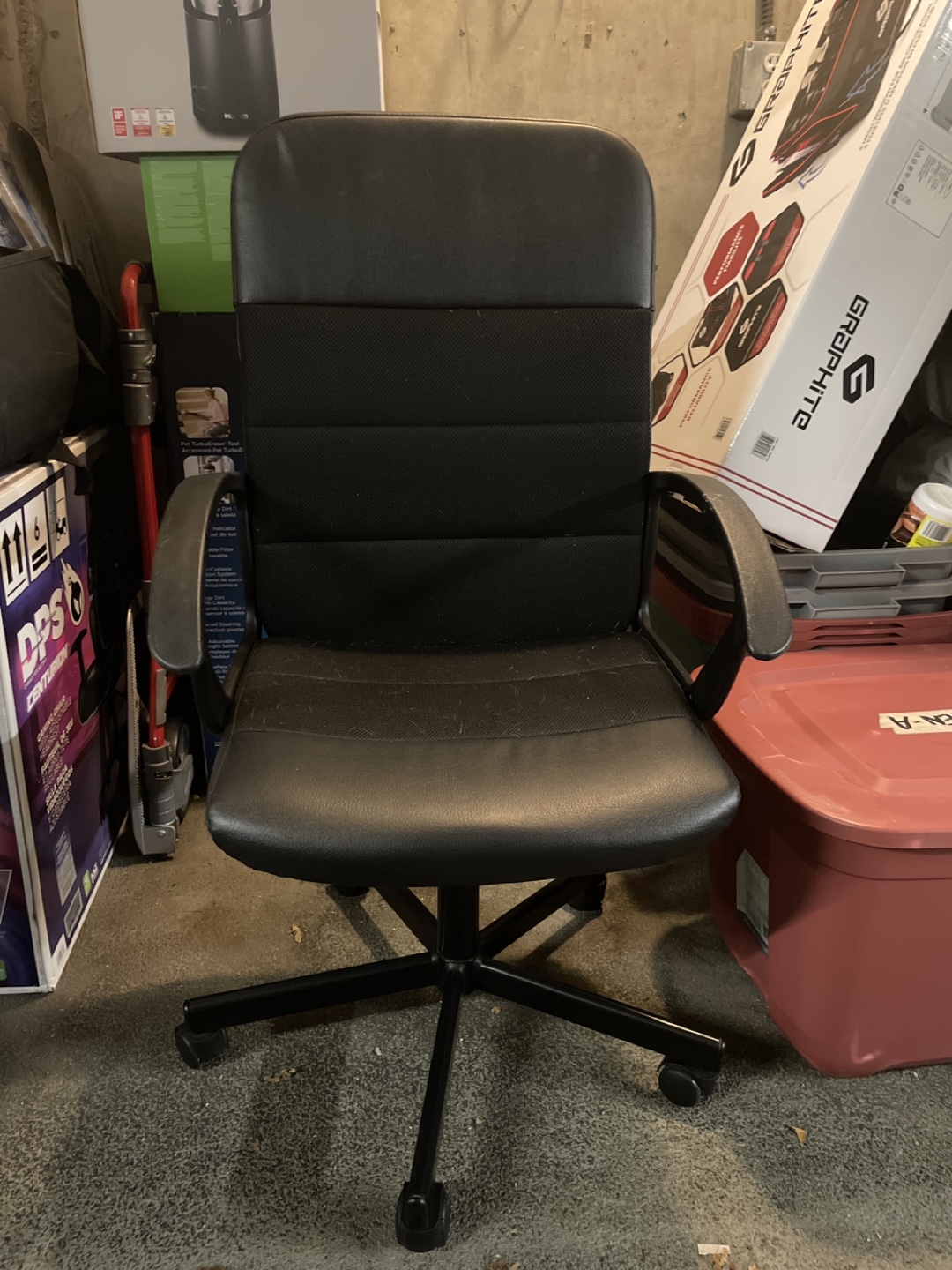 Black Office Chair with Wheels