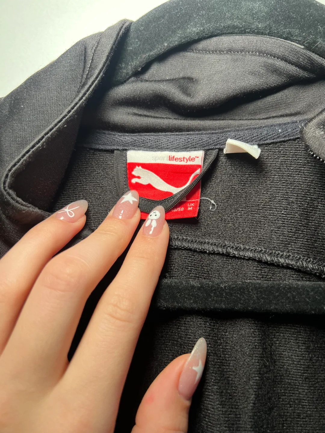 Puma Sport Lifestyle Black Zip-Up Track Jacket - Size M image indicator(3)