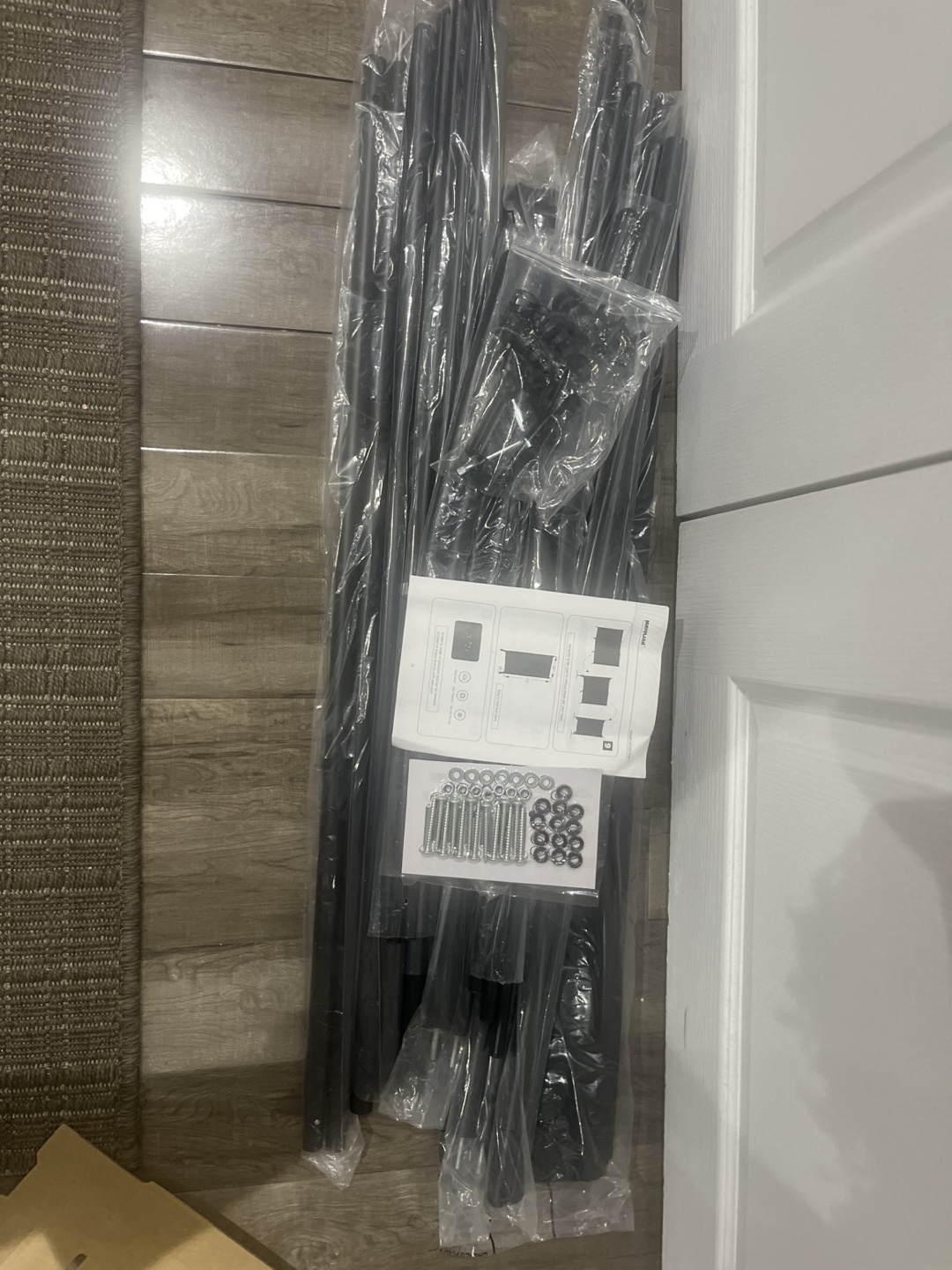 New Room Divider - 3 Panel Black Fabric Screen